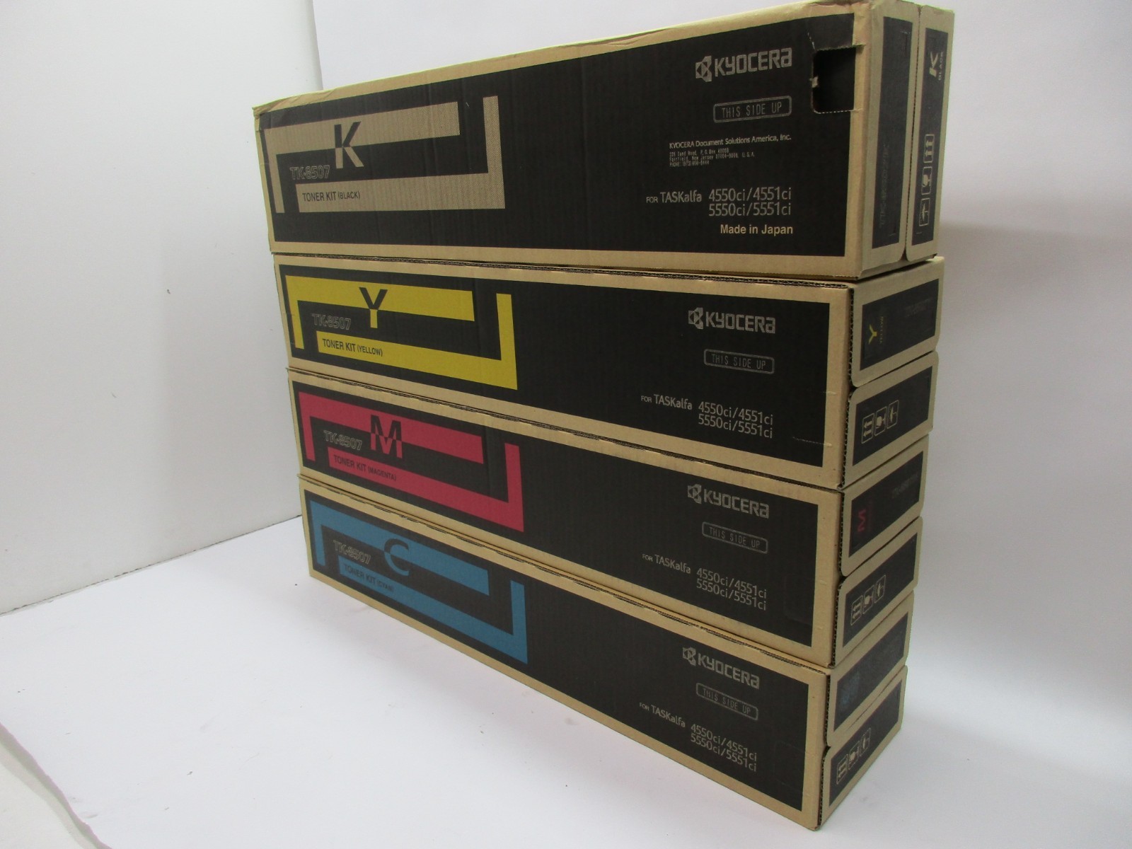 SET OF 4 KYOCERA TK-8507 TONER KIT SET *BLACK, YELLOW, MAGENTA, & CYAN* T5-A18