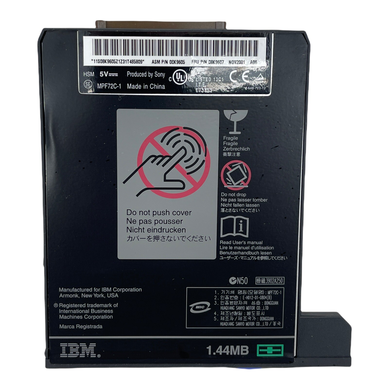 IBM 08K905 08k9607 Thinkpad Internal 3.5" 1.44MB Floppy Drive
