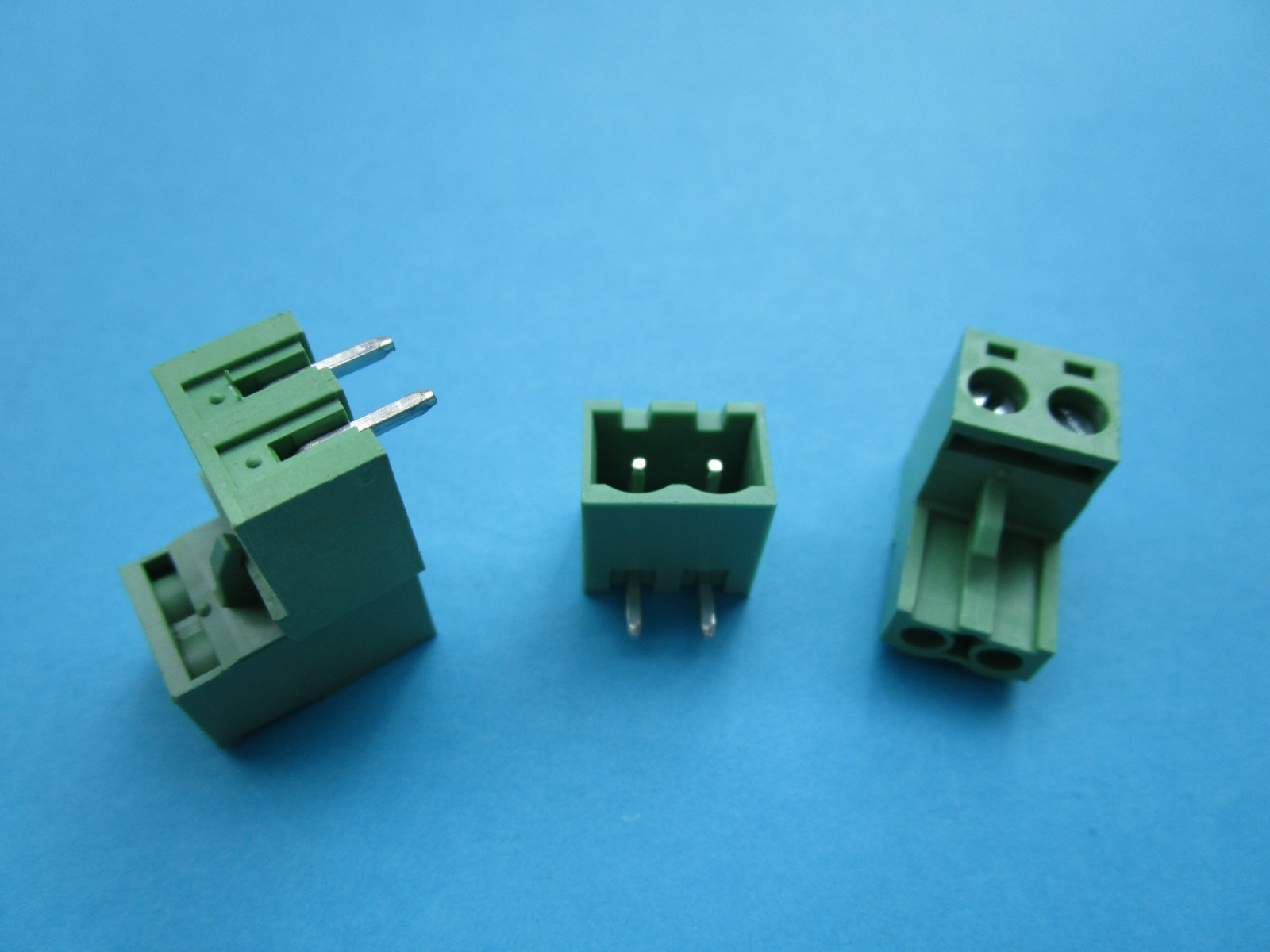 120 pcs 5.08mm Close Angle 2 pin Screw Terminal Block Connector Plugable Green