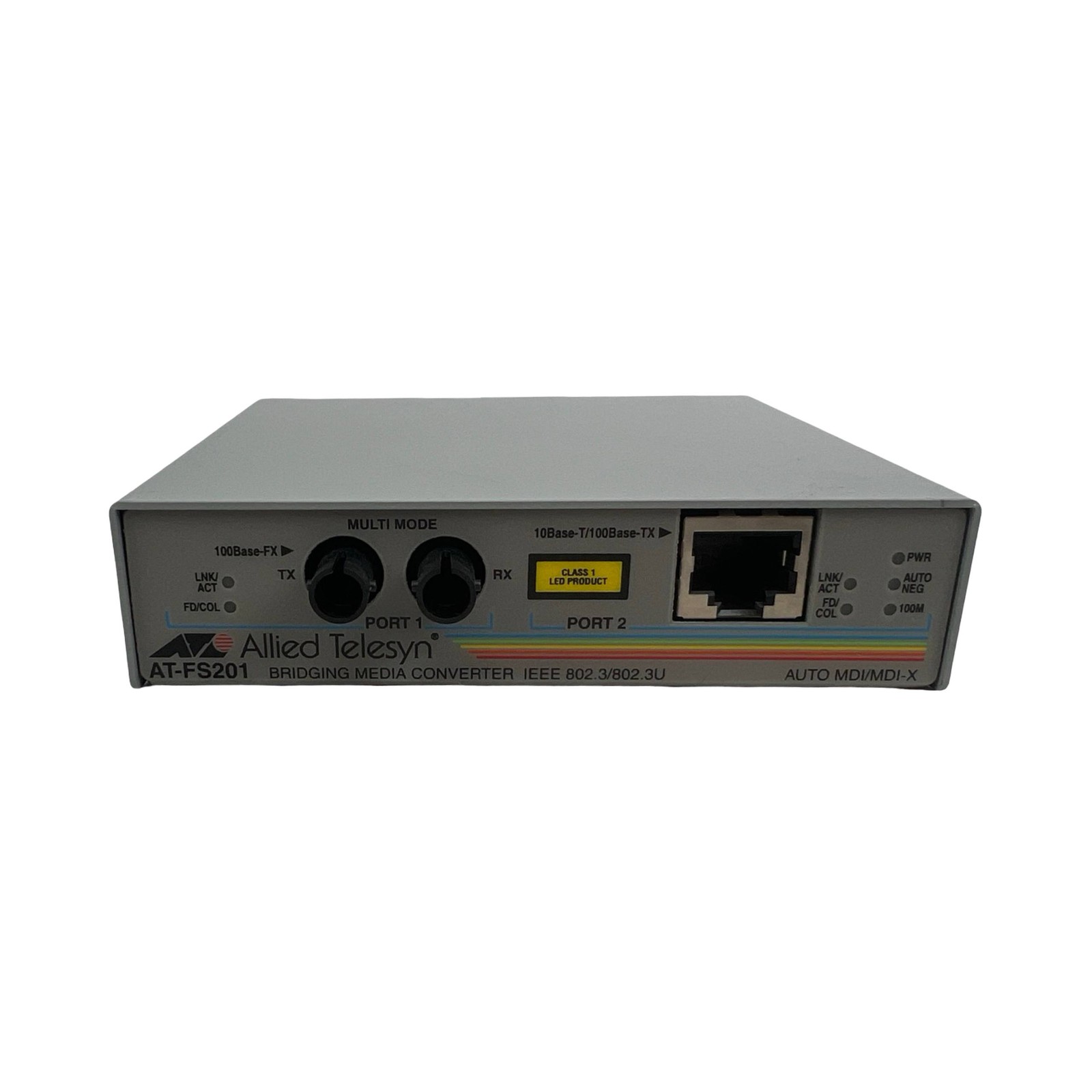 Allied Telesyn AT-FS201 Bridging Media Converter 100Base-FX SC RJ-45 - NO CABLES