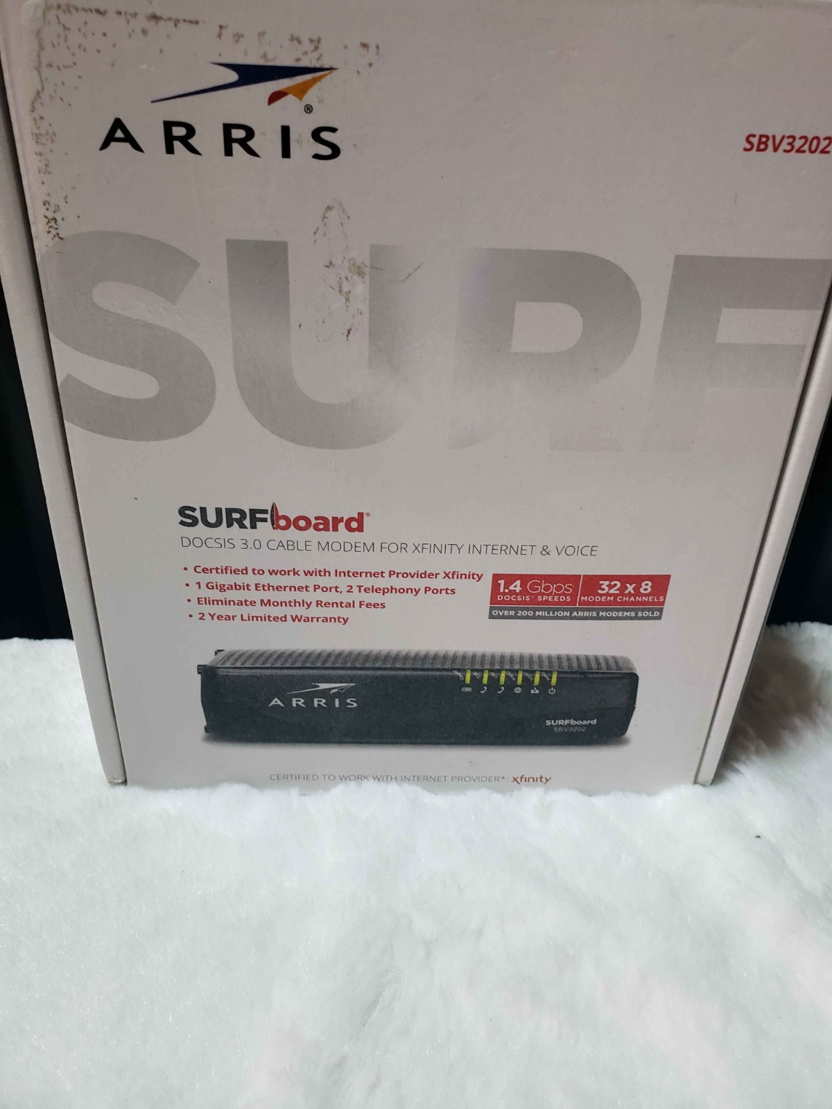 ARRIS SURFboard SBV3202 DOCSIS 3.0 Cable Modem Comcast Xfinity Internet 1.4Gbps