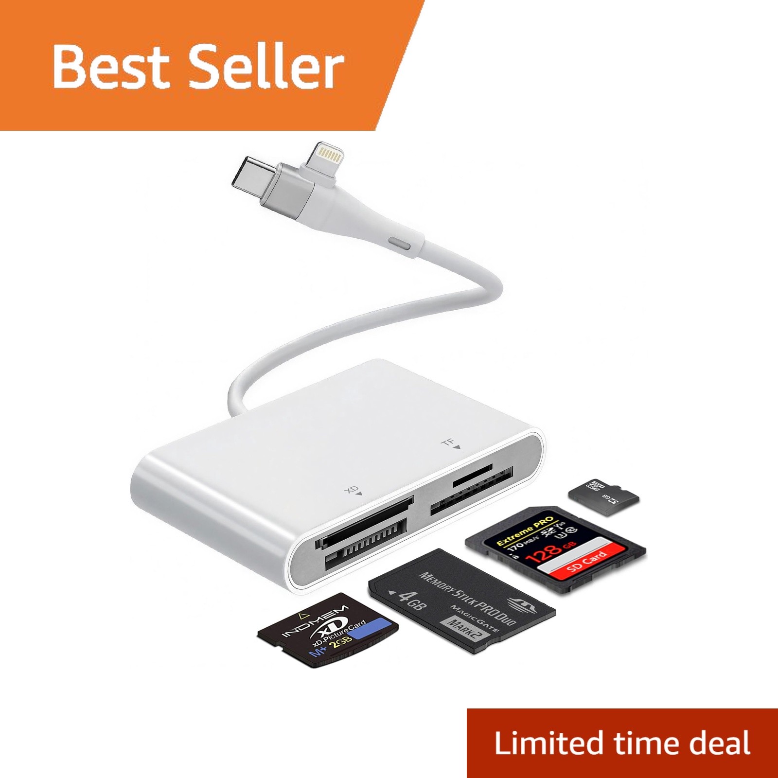 Bawanfa Plus 4-in-1 Memory Card Reader Adapter