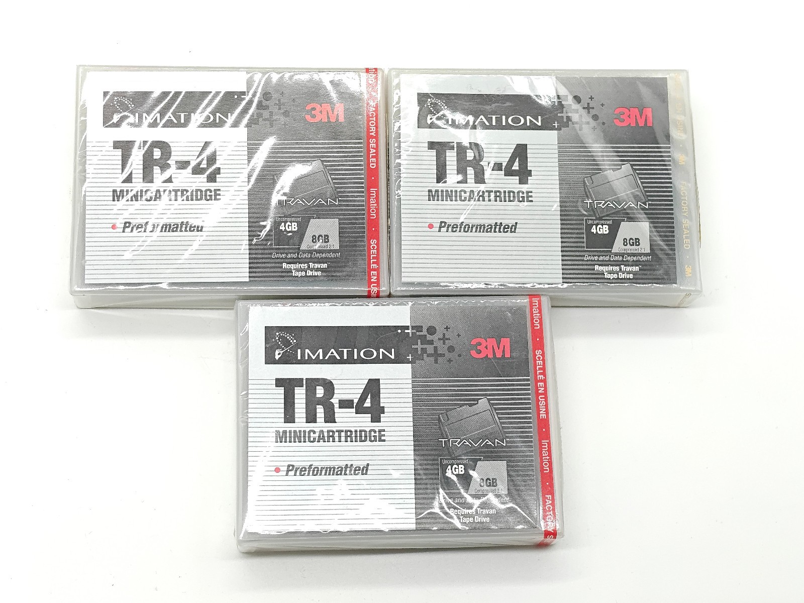 Imation Travan-4 Minicartridge Preformatted TR-4 3M NEW - (3 Pack)