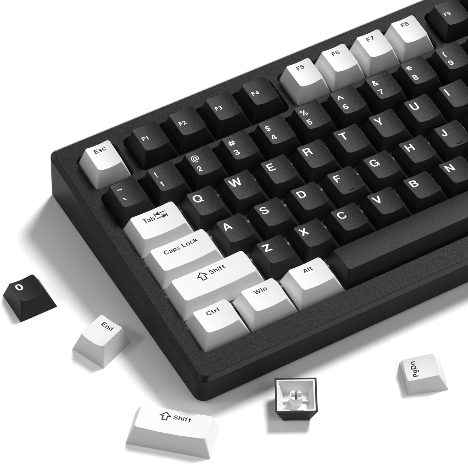 Womier Double Shot PBT Keycaps Set Cherry Profile Mechanical Keyboard Caps