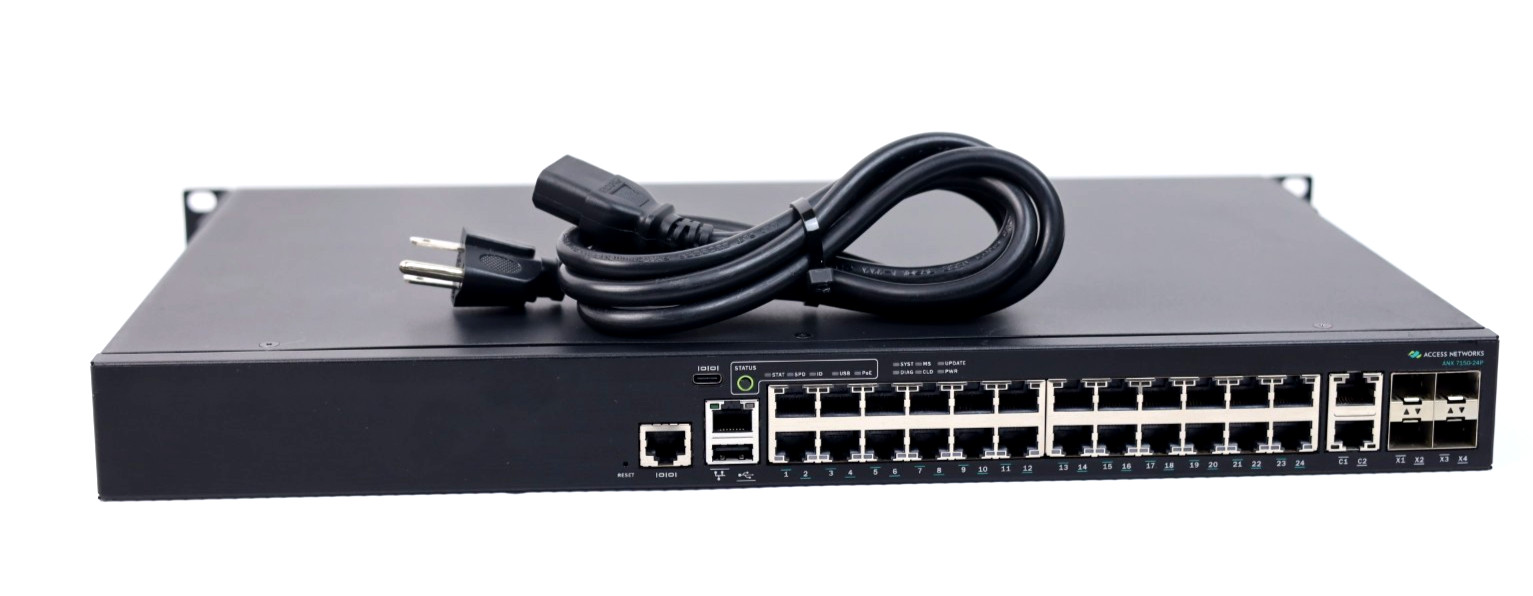 Access ANX 7150-24P 24 Port PoE+ Switch 4×1/10 GbE GbE Uplink 740W LOUD FAN