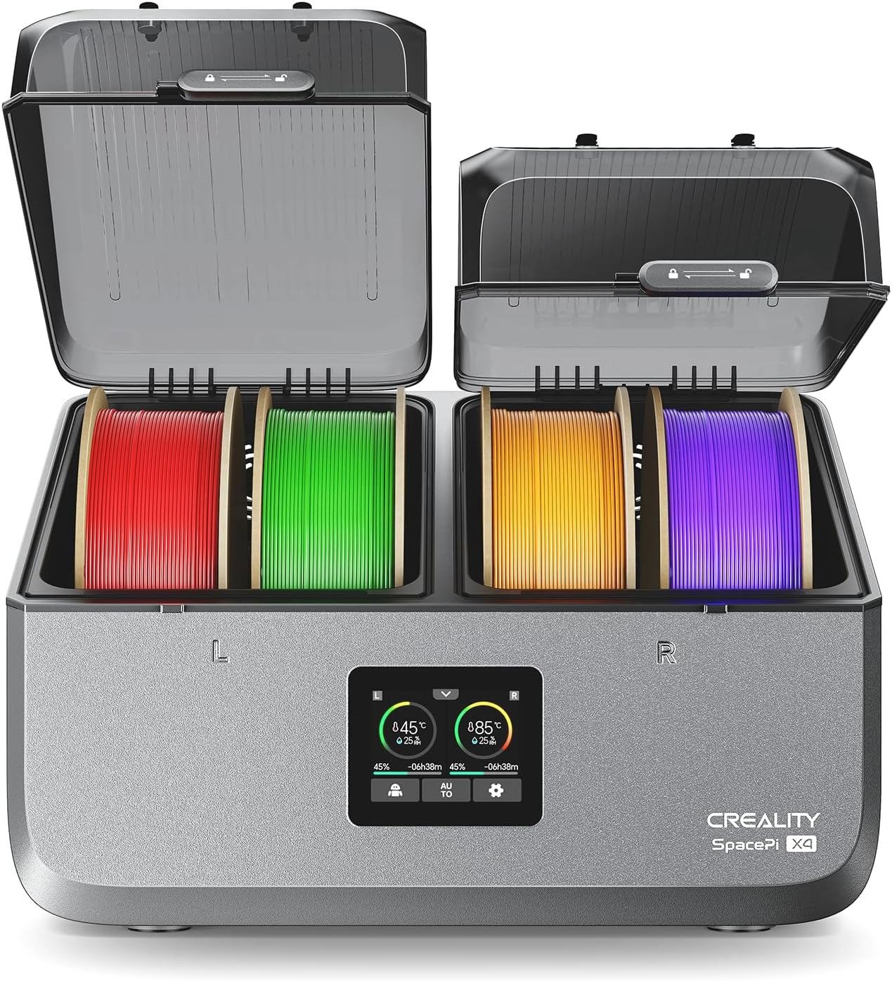 Creality Space PI X4 Filament Dryer Box 4 Spool 200W PTC Up to 85℃ Dual Chamber