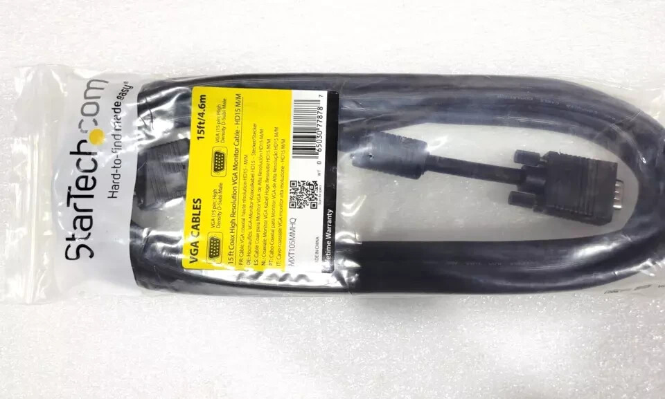 StarTech.com High-Resolution Coaxial SVGA - VGA Monitor cable (15ft/4.6m) - HD