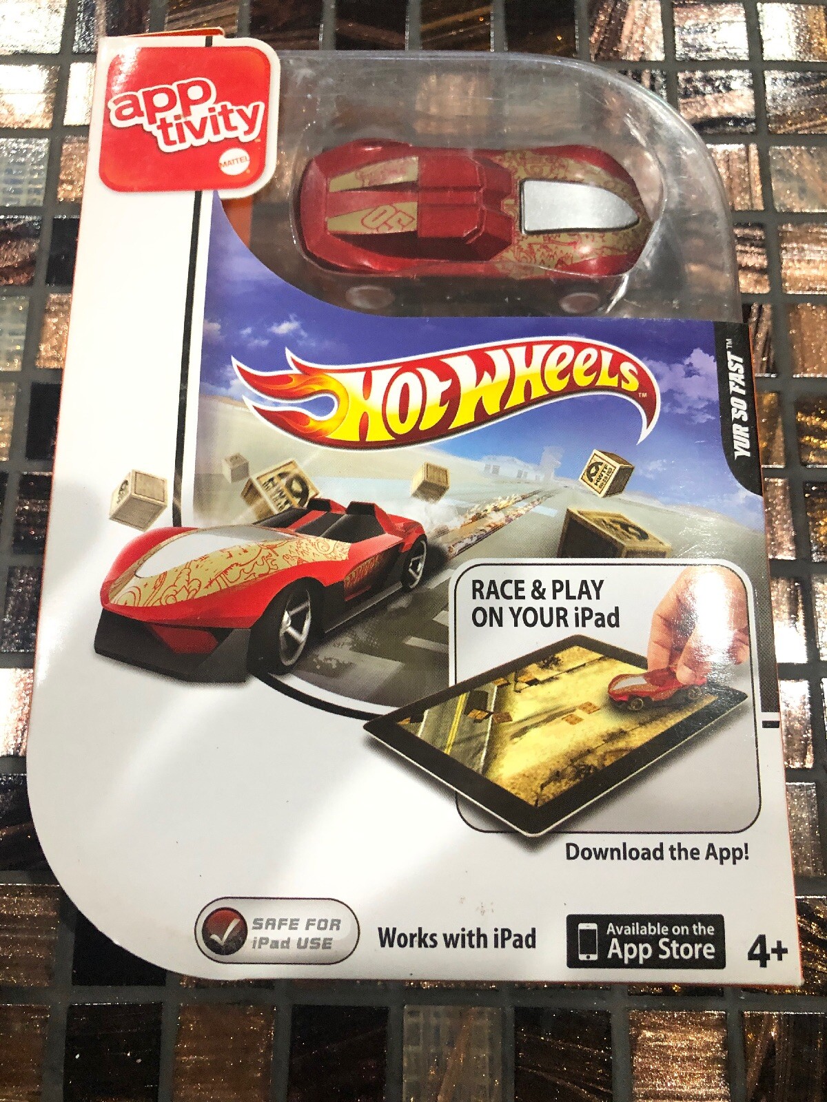 Hot Wheels Apptivity Toy Car Race & Play Works "YUR SO FAST"