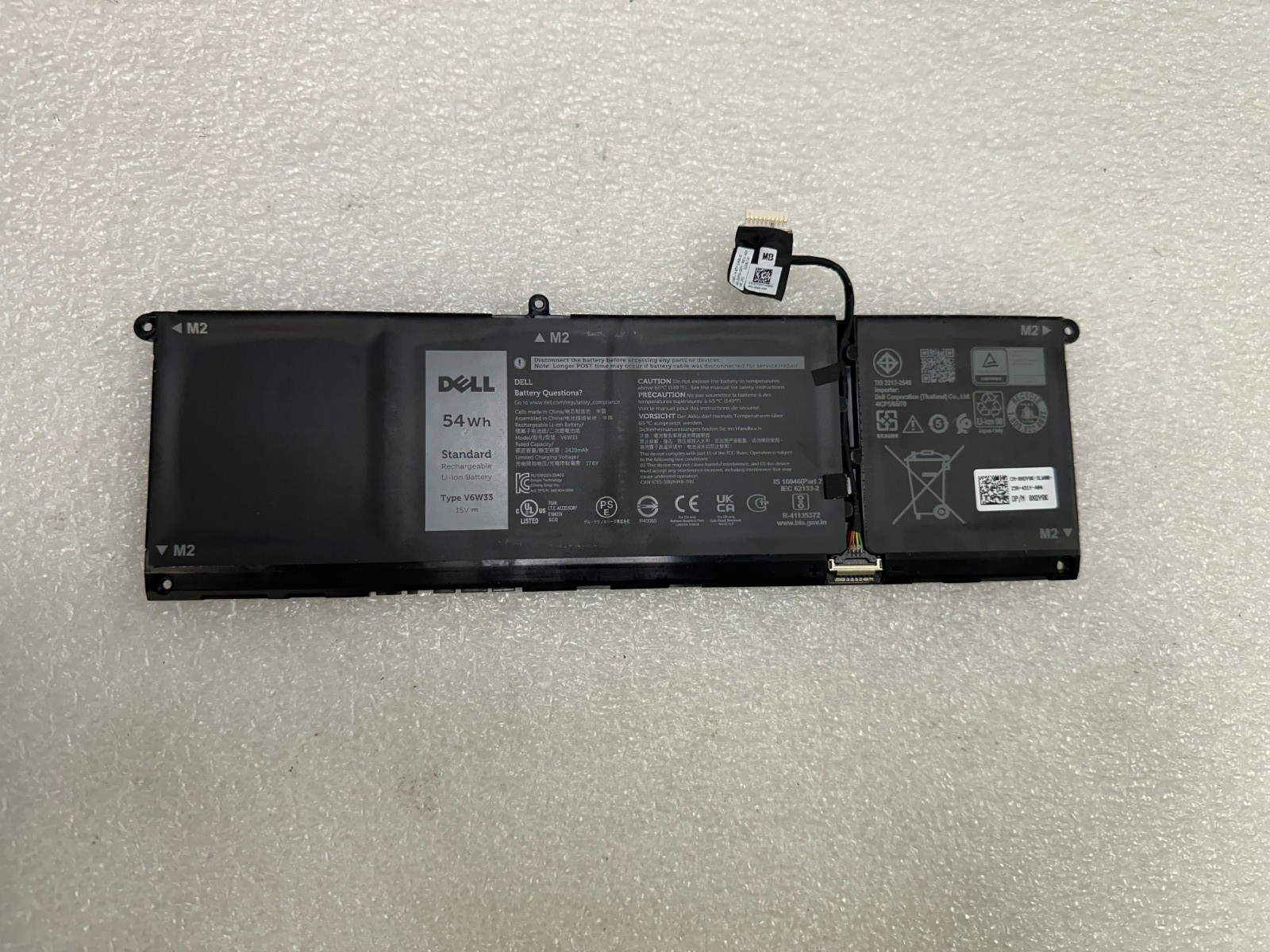 Dell Latitude 3520 genuine original battery XDY9K V6W33 -Excellent in Dell bios