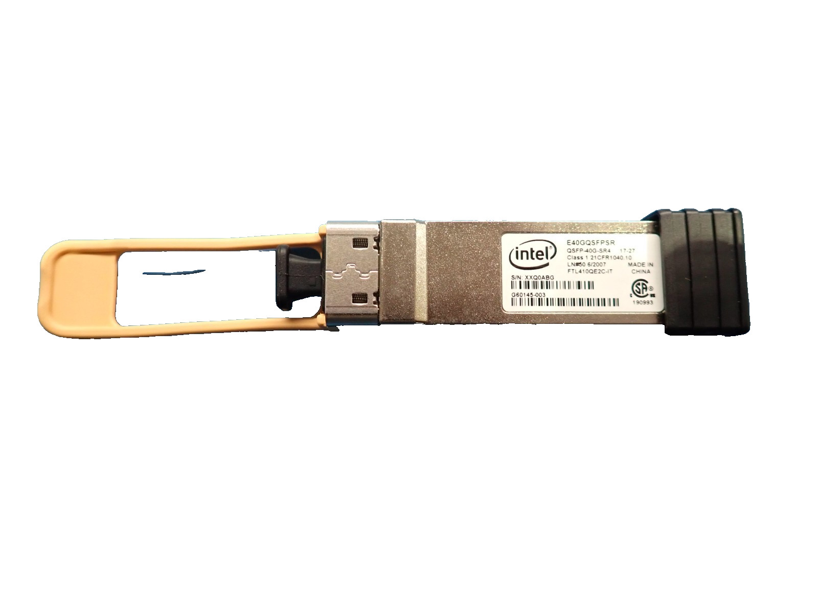 Lot of 2 Intel E40GQSFPSR 40GBASE-SR4 QSFP+ Optical Transceiver Module