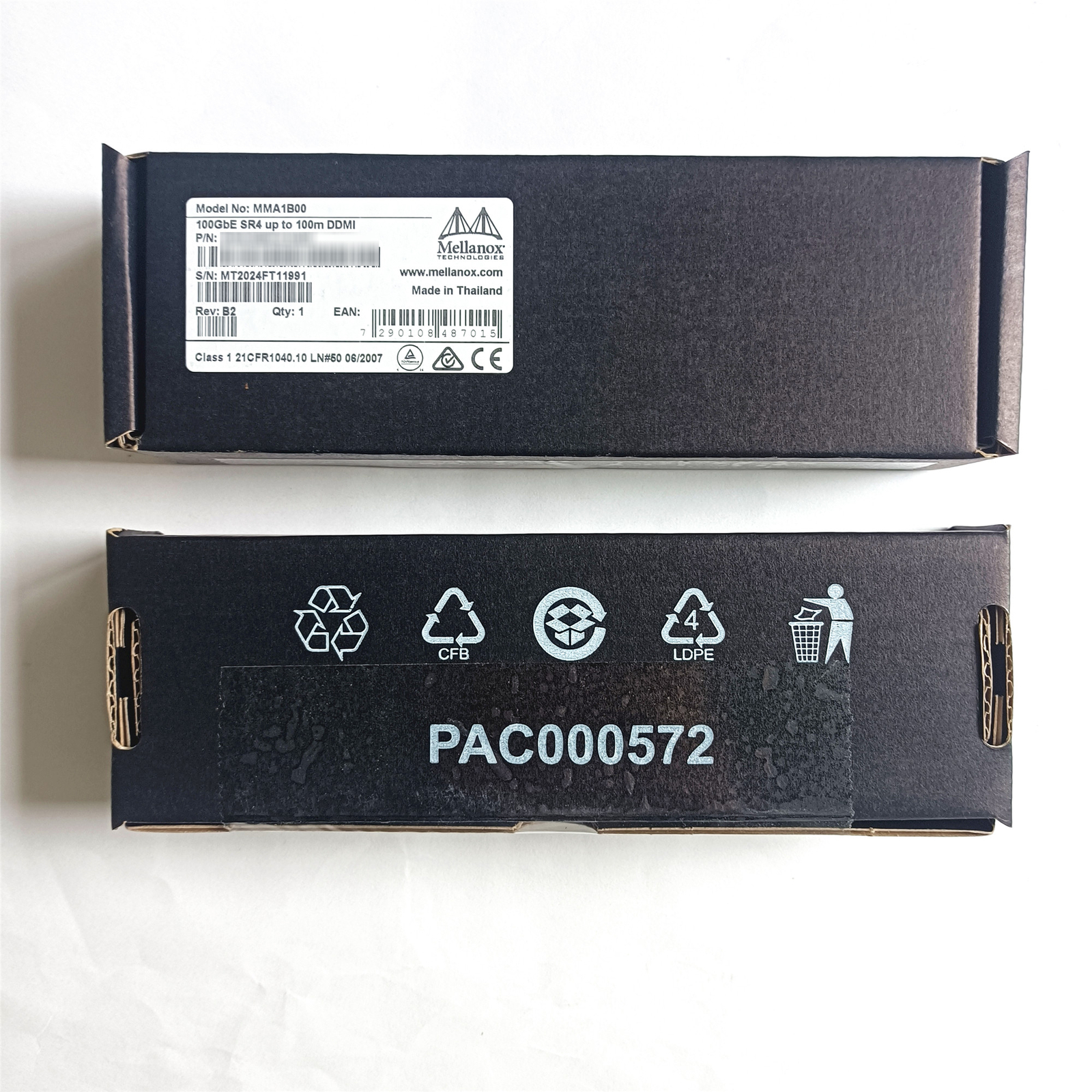 NEW F/S Mellanox MMA1B00-C100D 100GbE SR4 QSFP28 850nm 100m Optical Transceiver