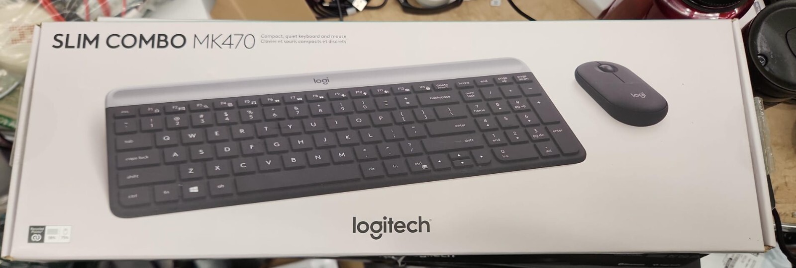 New Logitech - MK470 Slim Wireless Keyboard and Mouse Combo  Graphite