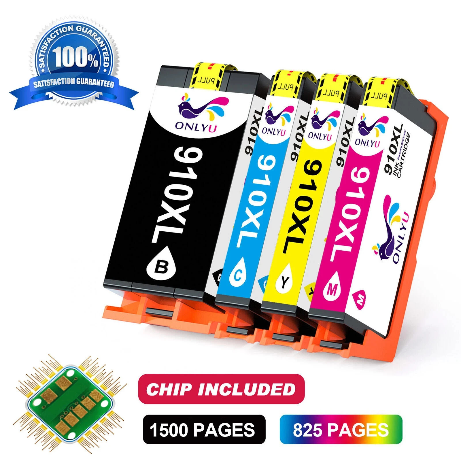 4pk 910XL Ink Cartridges for HP OfficeJet Pro 8010 8015 8020 8021 8022 8025 8028