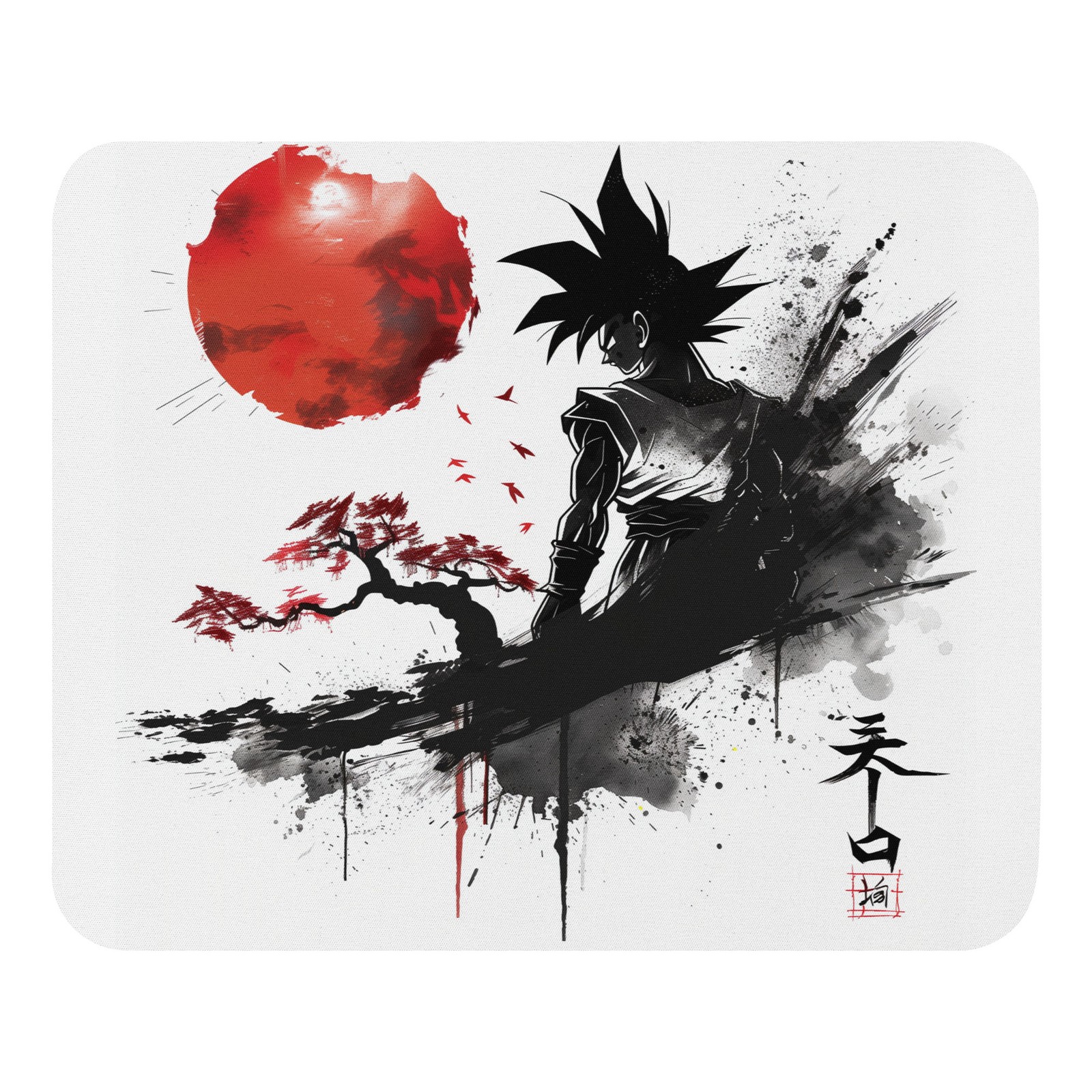 Goku Classic Japanese Art Style Mouse Pad | Elegant Desk Accessory