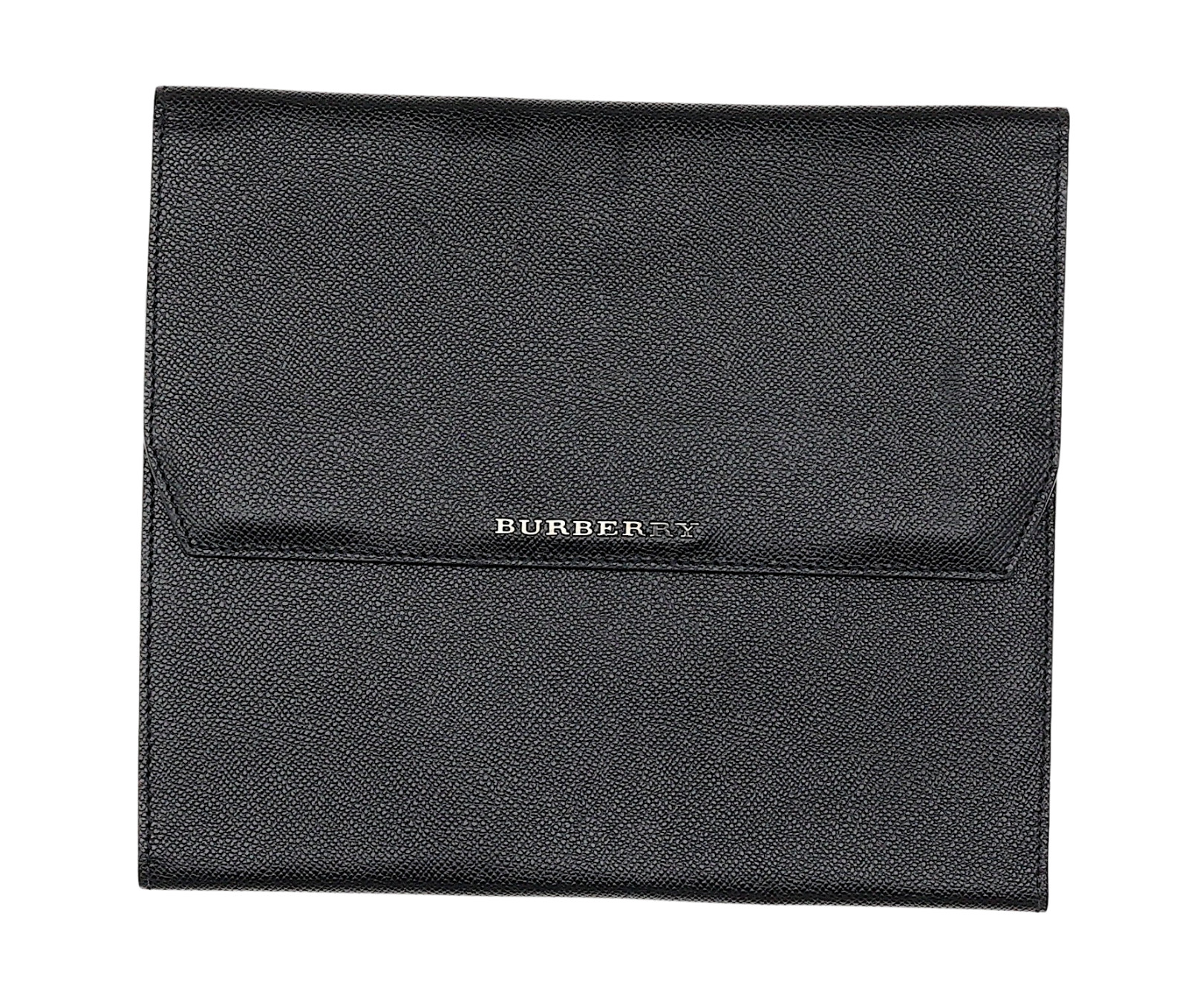 Burberry L93322 Black Textured Leather iPad Magnetic Closure Protective Case