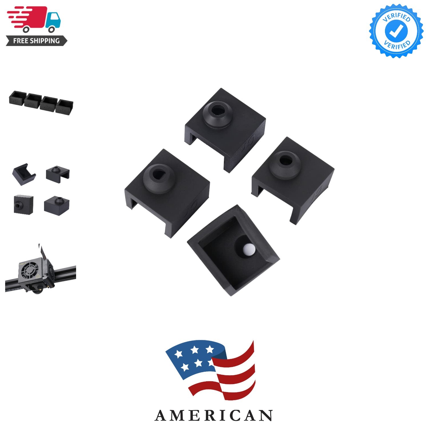 4PCS Official Printer Hotend Silicone Sock Heater Block Silicone Cover for En...