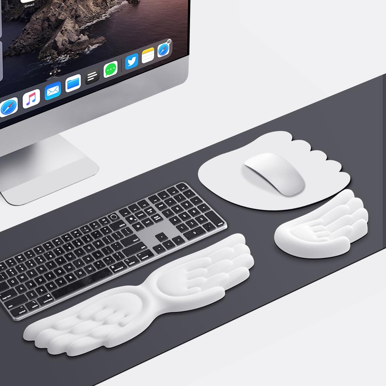 Angel Wing Wrist Rest Ergonomic Memory Foam Wrist Rest for Keyboard