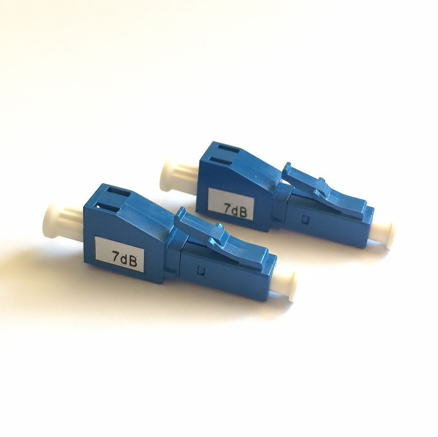 2 x LC/UPC Fiber Optic Attenuator: 7dB [USA SELLER]