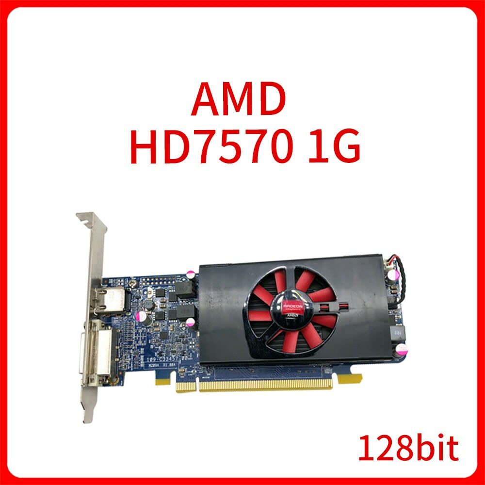 HD7570 Game Graphics Card D5 128bit knife card DVI+DP supports 4K PCI-E 16X 1GB