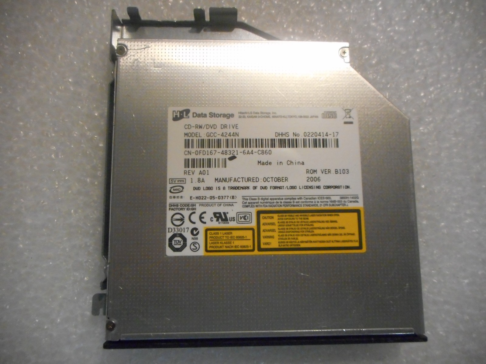 Dell HL Data Storage GCC-4244N SFF CD-RW/DVD Drive WITH CADDY THC03 FD167