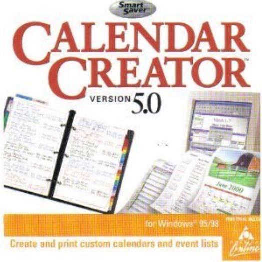 Calendar Creator 5 PC CD create & print custom personalize schedules appointment