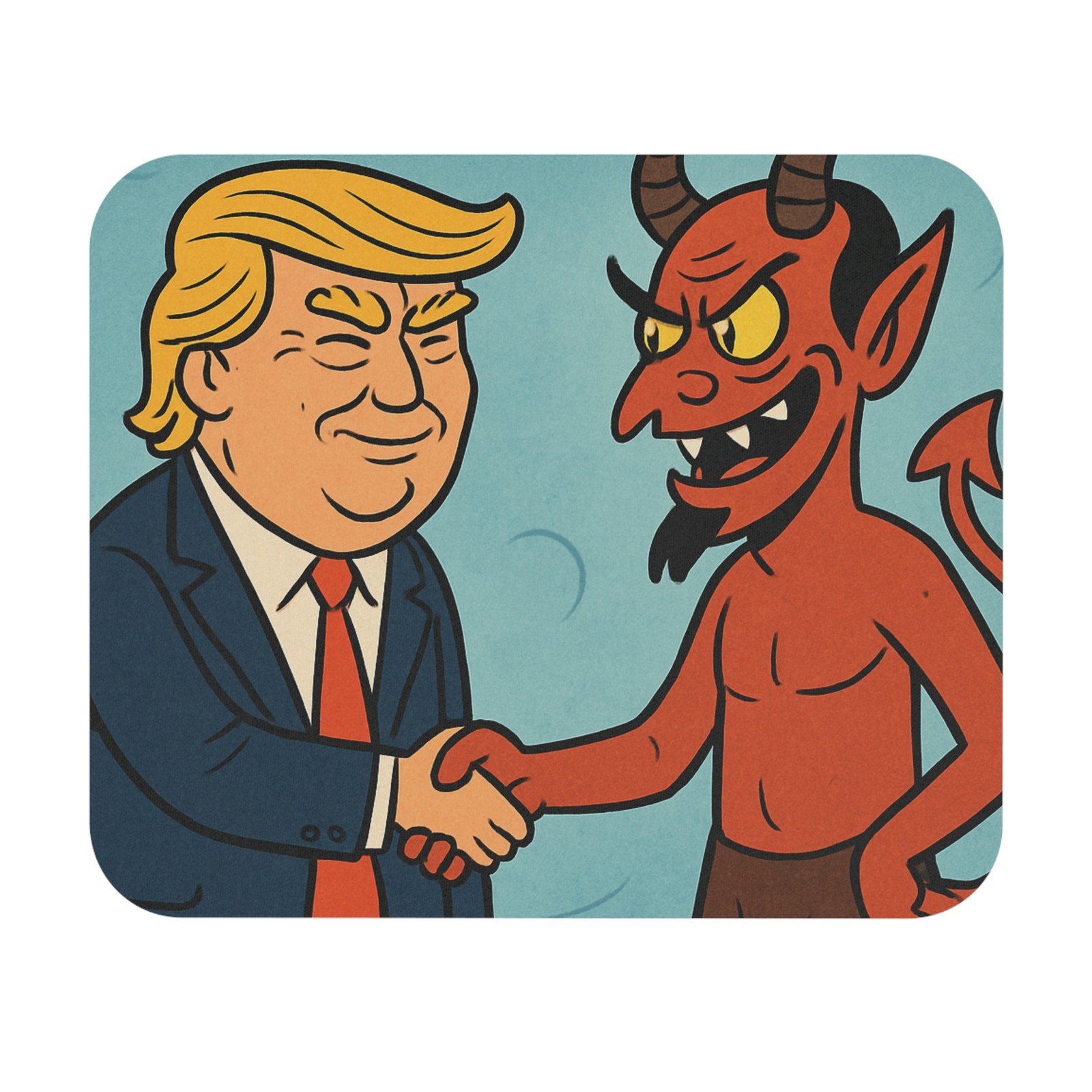 The Art of the Satanic Deal Devil Mouse Pad Anti Donald Trump Make a Deal with 