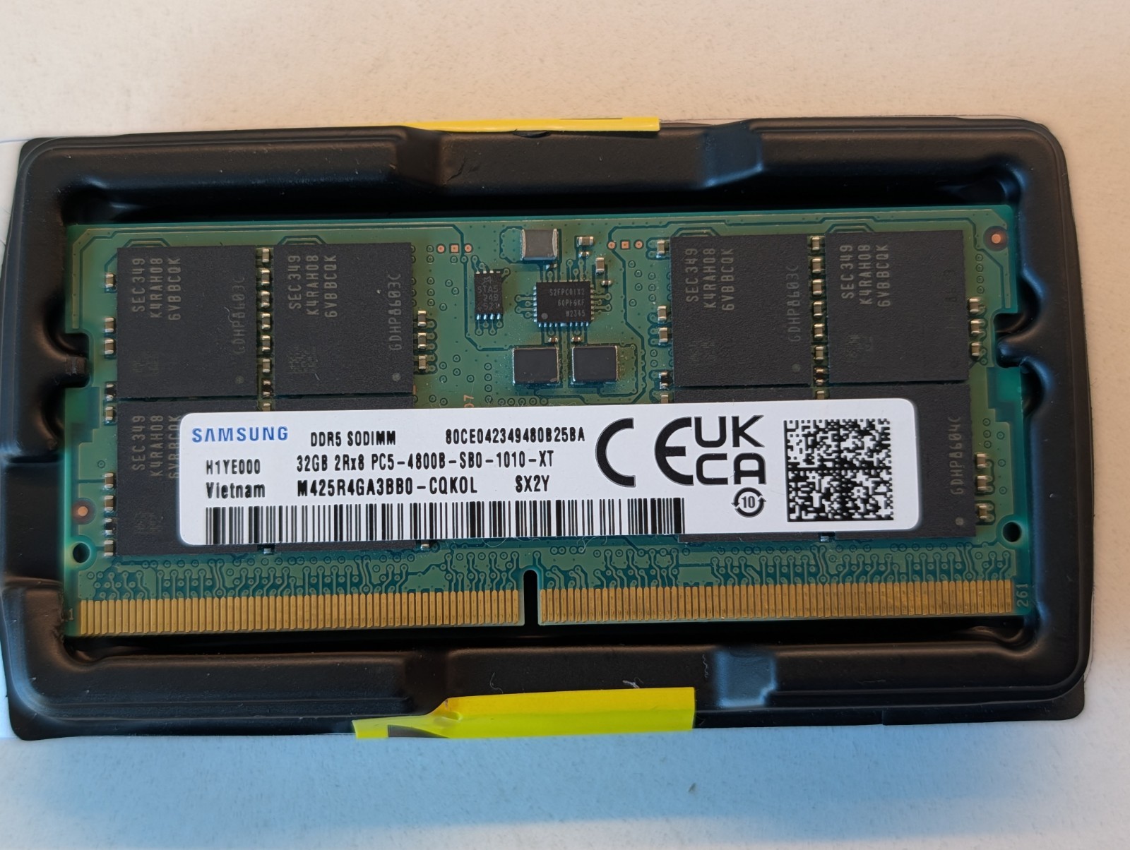 Samsung 32GB DDR5 4800MHz Laptop RAM SODIMM PC5-38400 M425R4GA3BB0-CQK0L