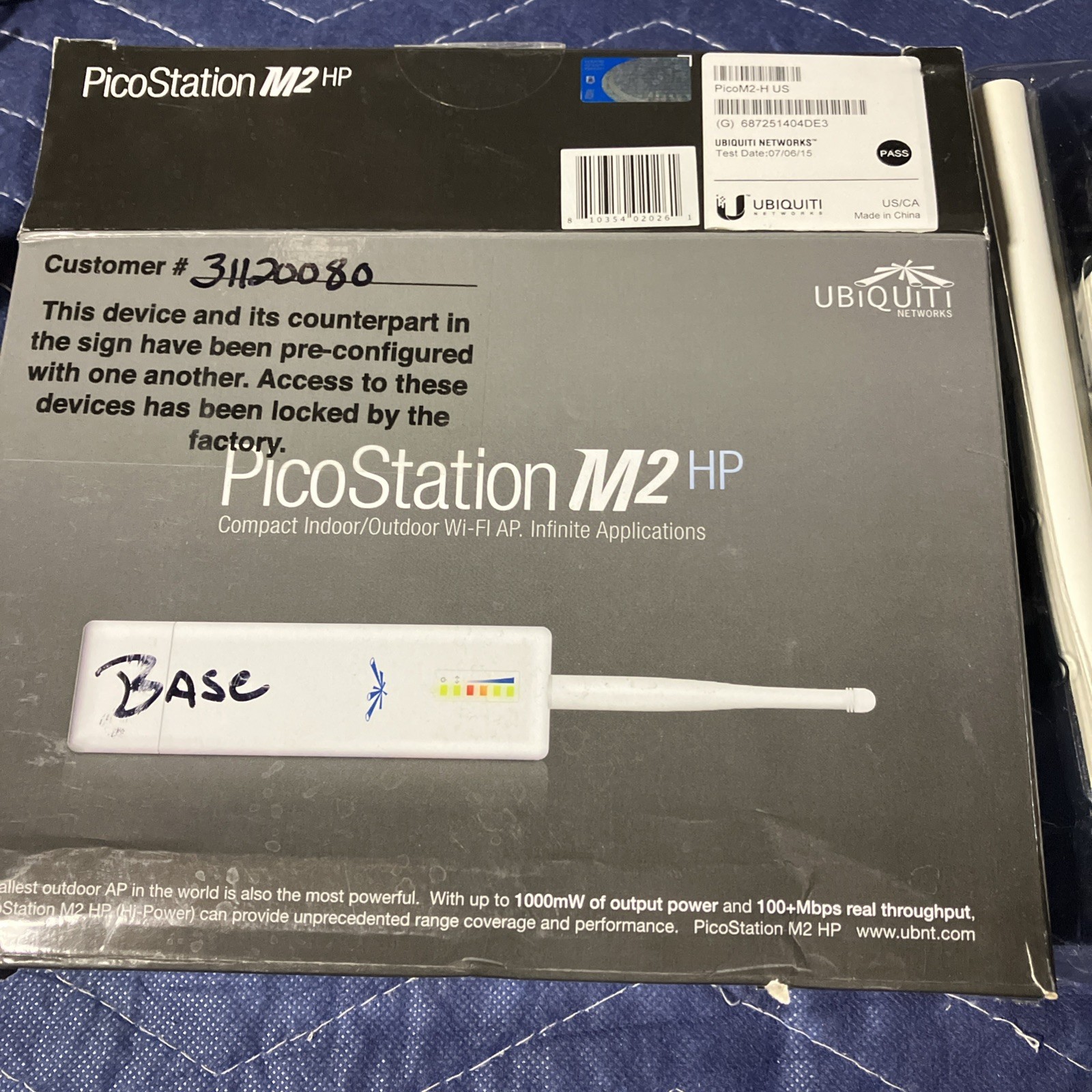 Ubiquiti PicoStation M2 HP WiFi Wireless Access Point PicoM2-H US (LOCKED)