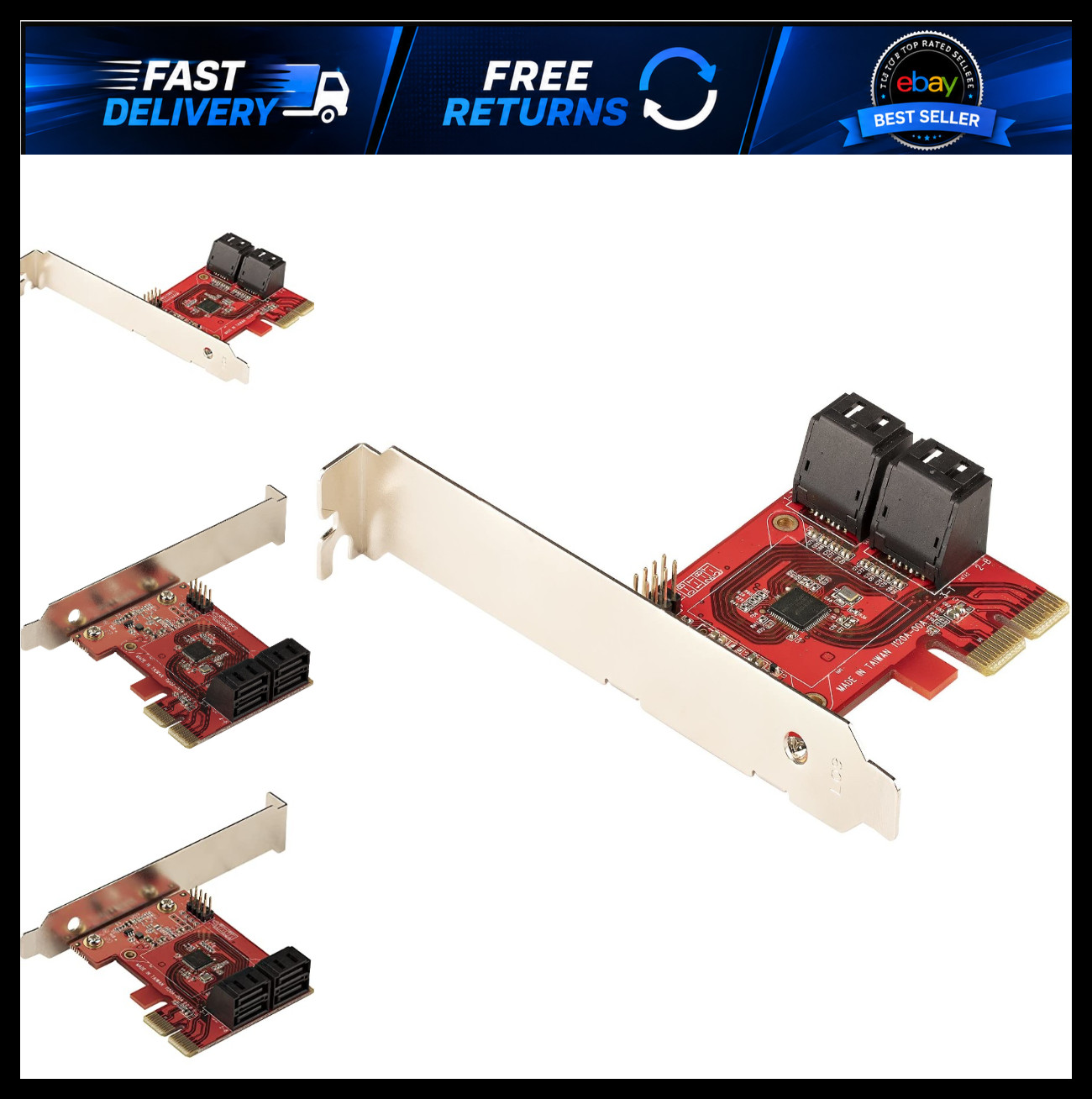 StarTech 4-Port SATA III 6Gbps PCIe Card, Non-RAID (4P6G-PCIE-SATA-CARD)