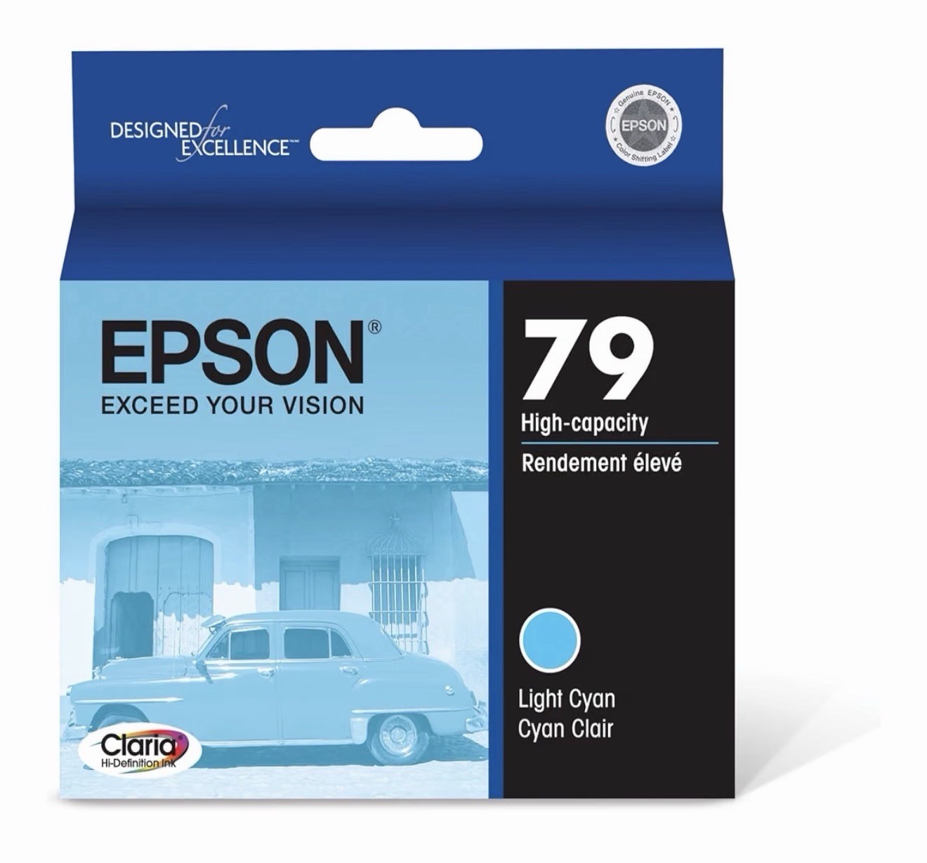 Epson 79 C13T079520 Light Cyan Genuine Ink Artisan 1430 Stylus 1400 EXP 03/29