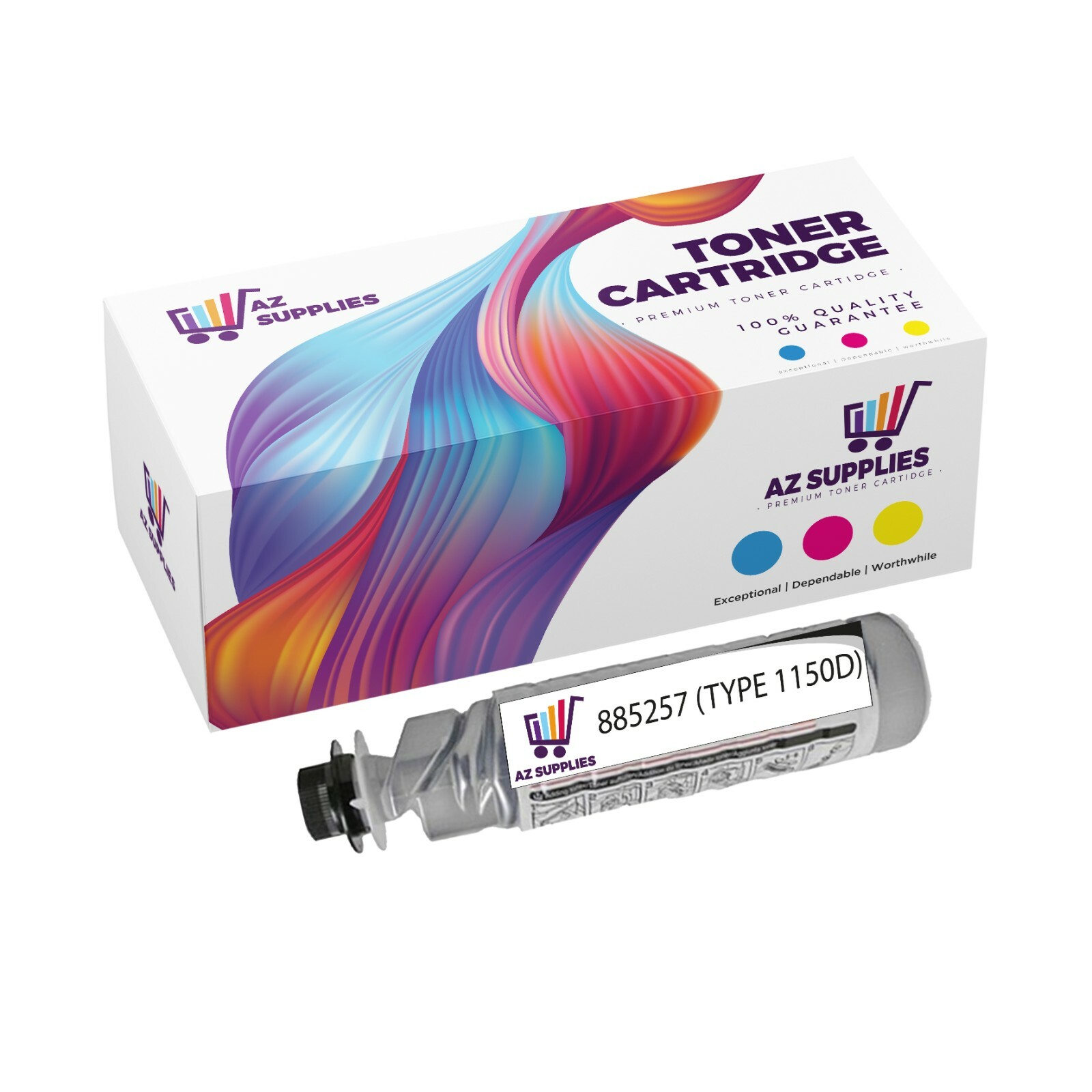 1PK 885257 Type 1150D Black Toner Cartridge Compatible Ricoh Aficio 1013F 1302F