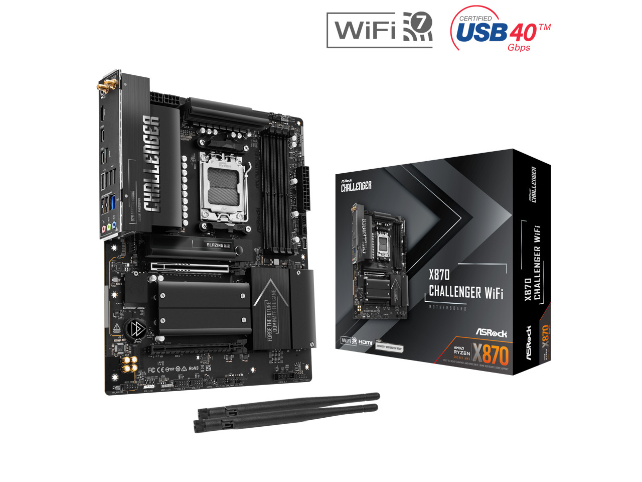 ASRock X870 Challenger WiFi AM5 AMD X870 ATX Motherboard