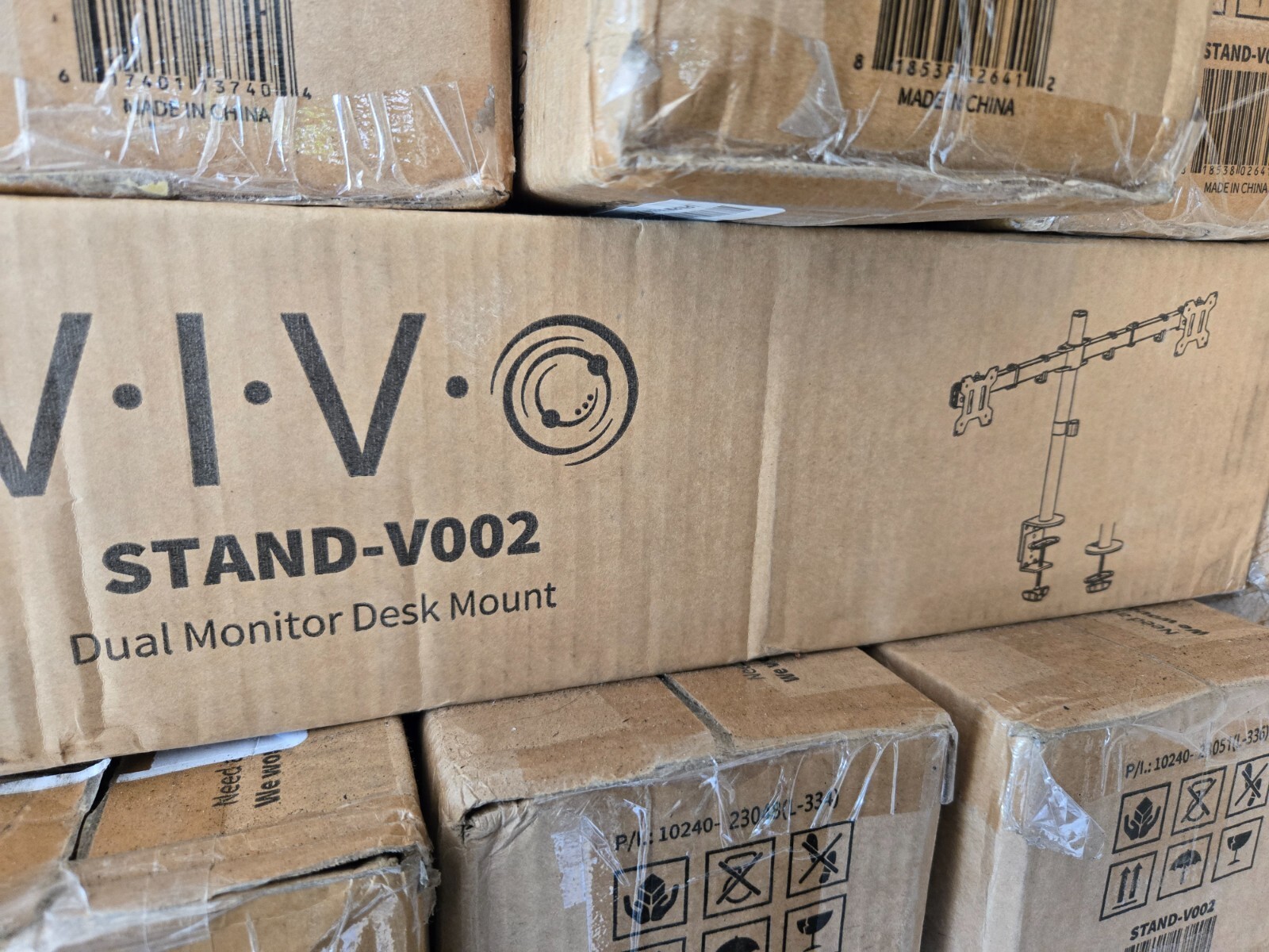 VIVO STAND-V002 Dual Monitor Desk Mount -White