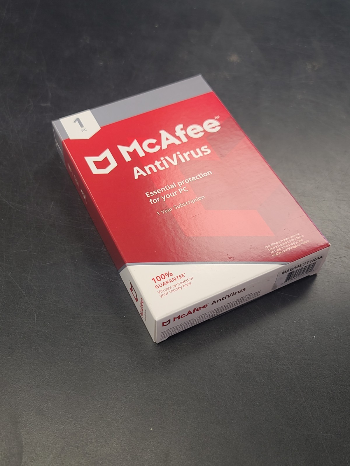 McAfee AntiVirus Software 1PC 1 Year Windows 10, 8.1, 8, 7 Protection 32/64 Bit