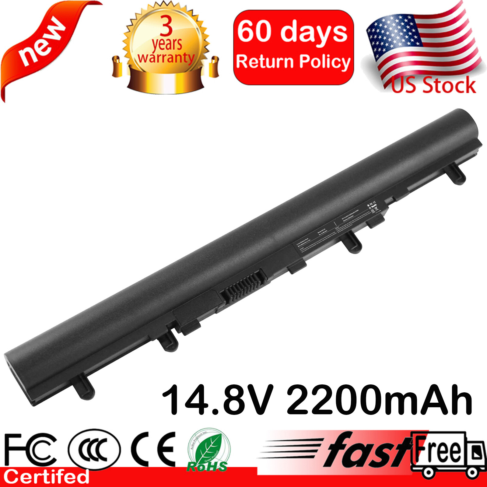 AL12A32 AL12A72 Battery for Gateway NE510 NE522 NE570 NE572 NV510P NV570P V5-571