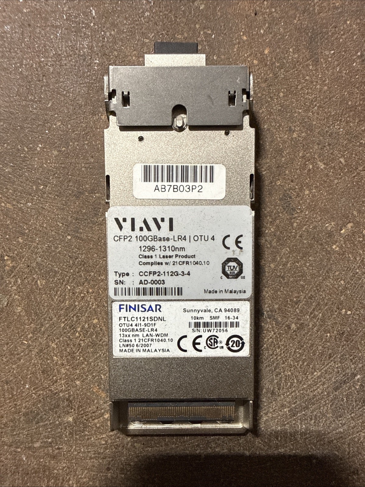 Finisar  FTLC1121SDNL  CFP2 100GBASE-LR4 1310nm  LAN-WDM OTU4  Dual Rate