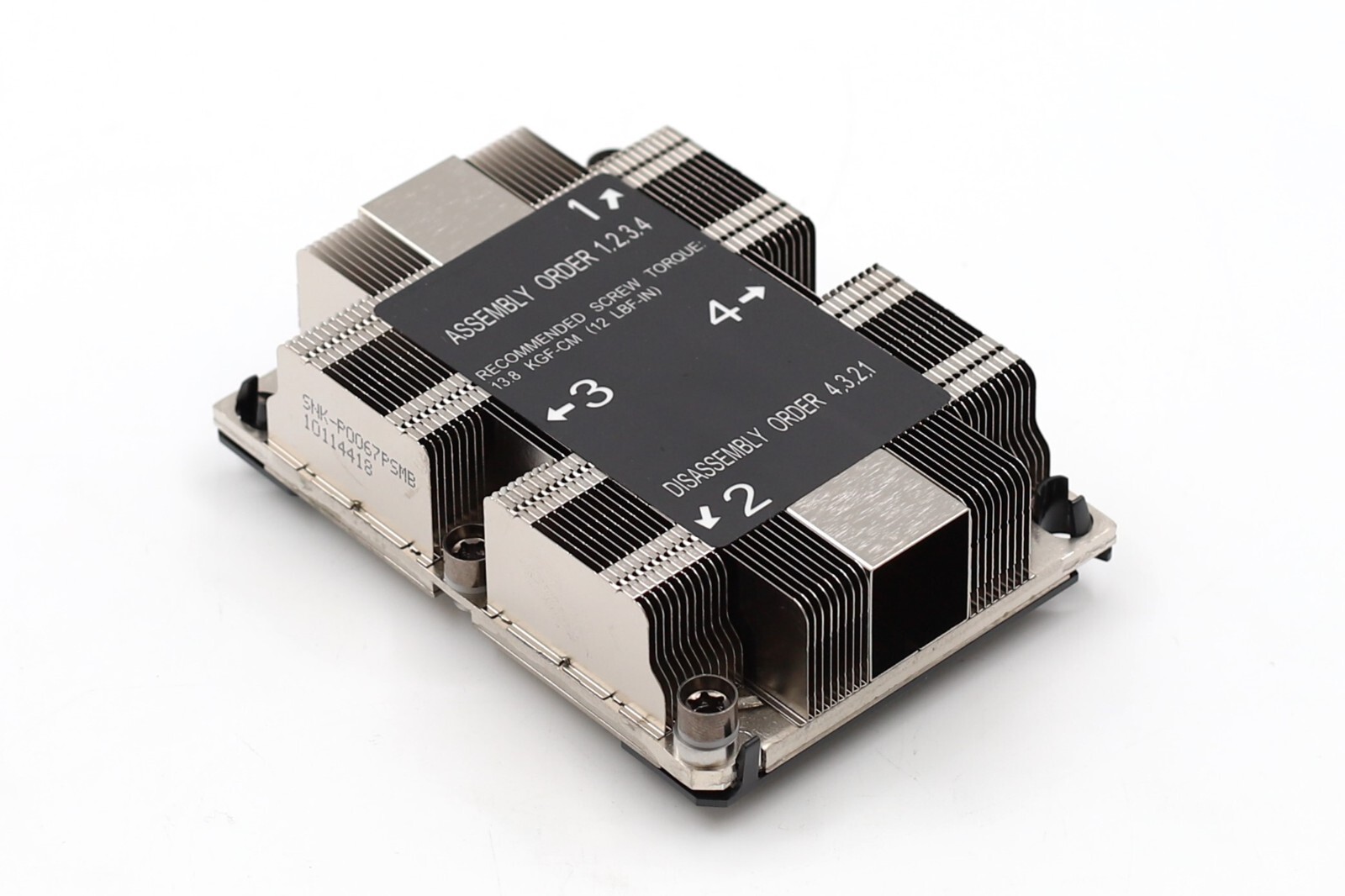 SuperMicro X11 Purley Platform 1U Passive LGA 3647-0 Heatsink P/N: SNK-P0067PSMB