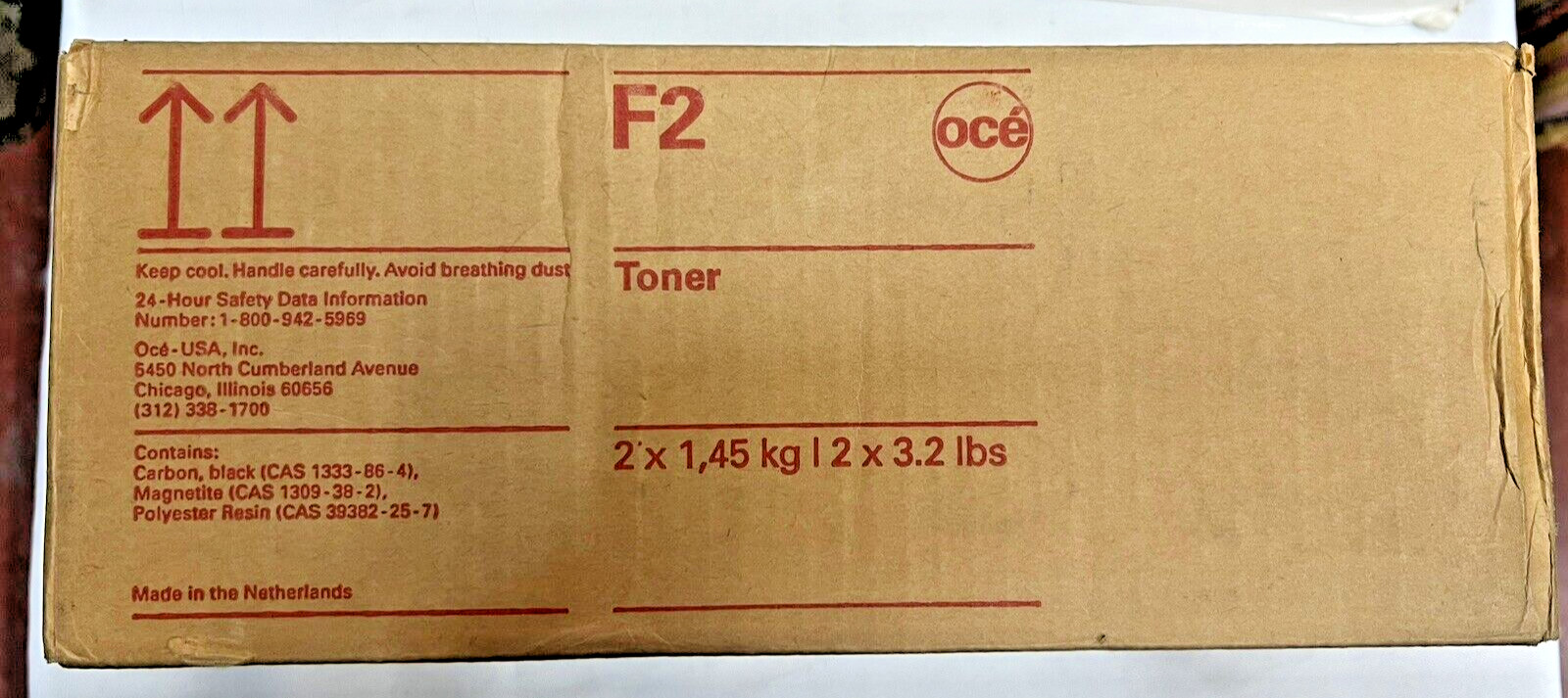 OCE F2 Toner BLACK 2 BOTTLES 1725 1750 1825 1850 1900 1925 2225 2227 2230 2235