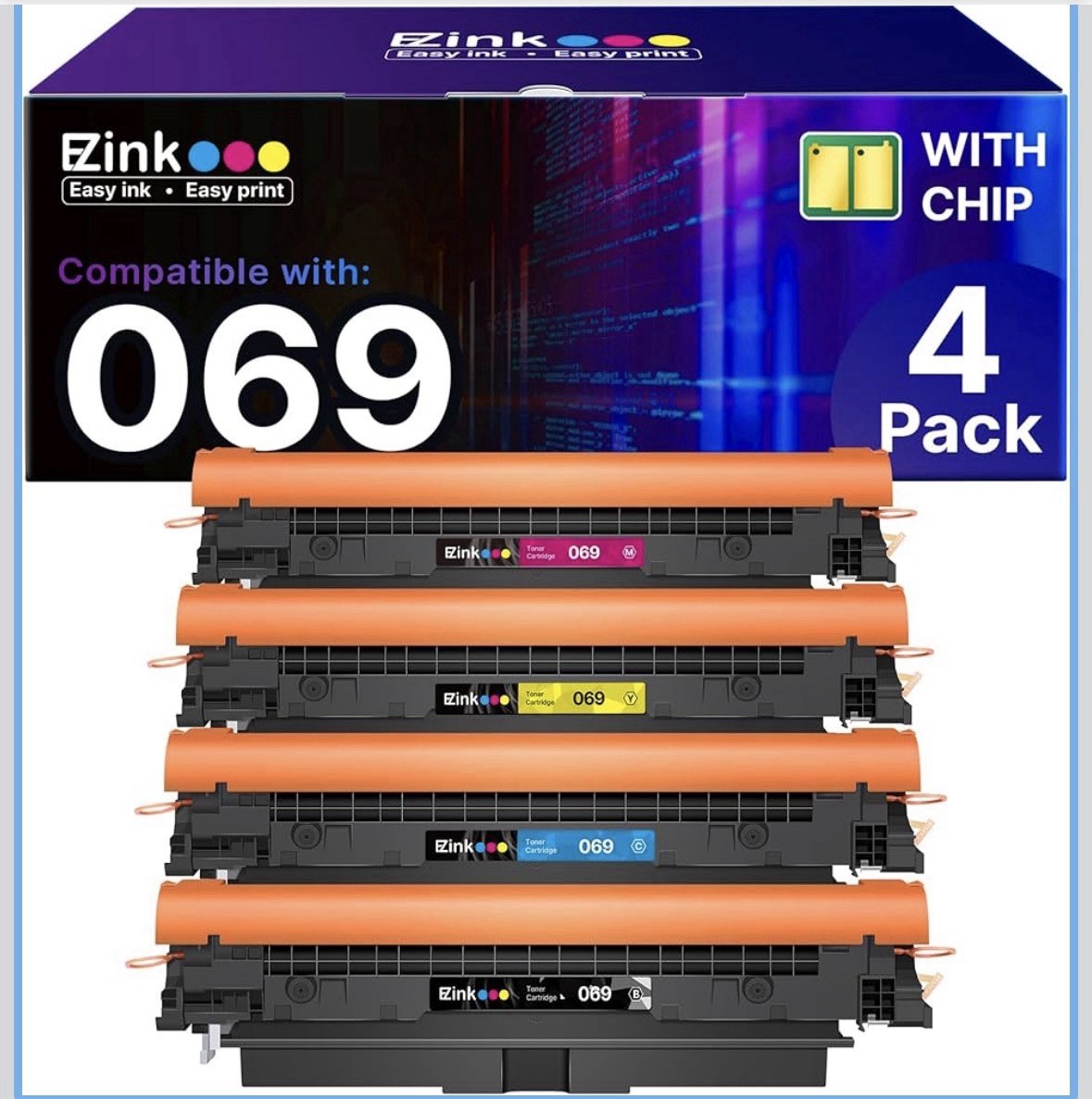 Cartridge -069 Toner Cartridge Ezink  4 Pack