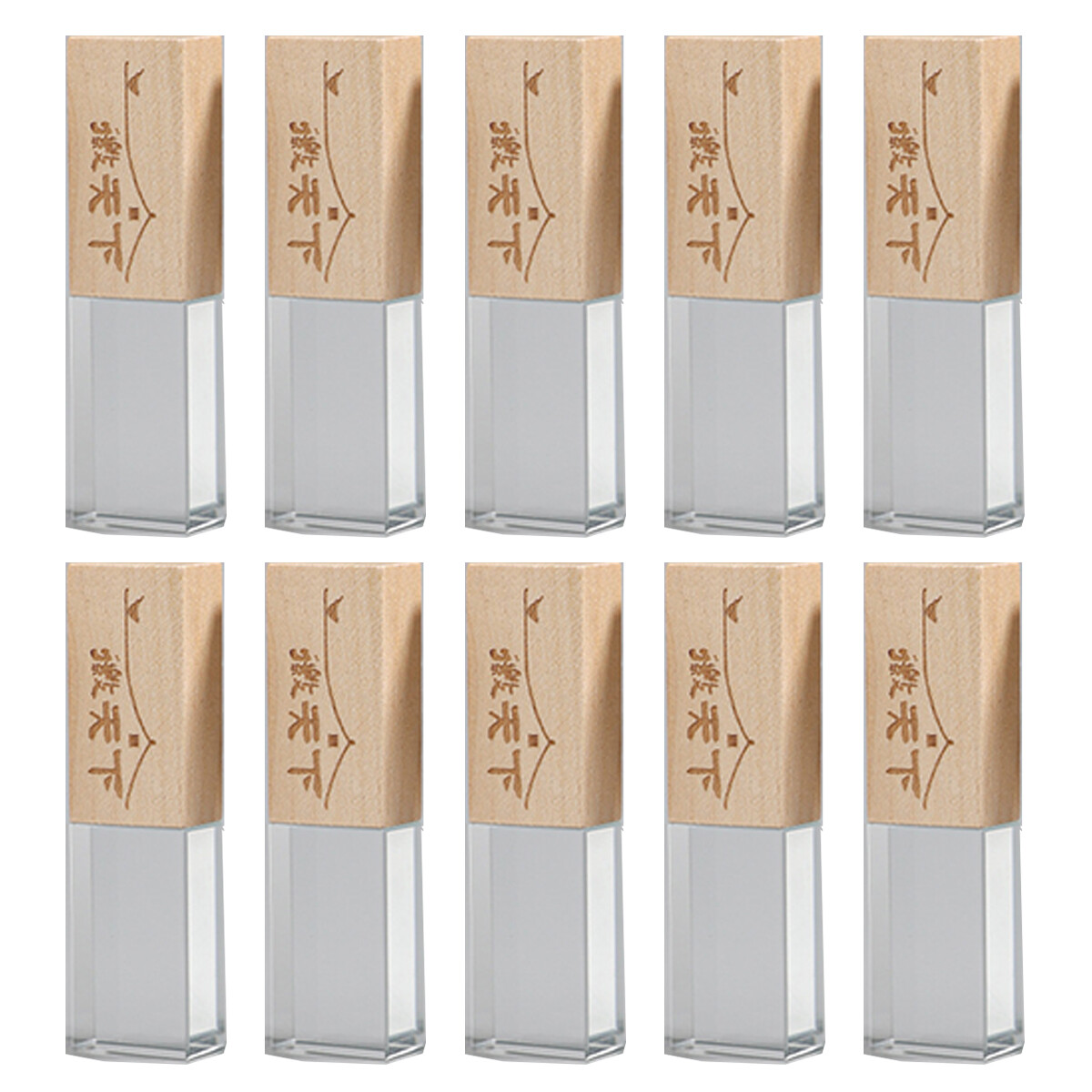 Lot 30PCS 1/2/4/8/16GB Crystal Engraved Wood USB Flash Drive Memory Custom Logo