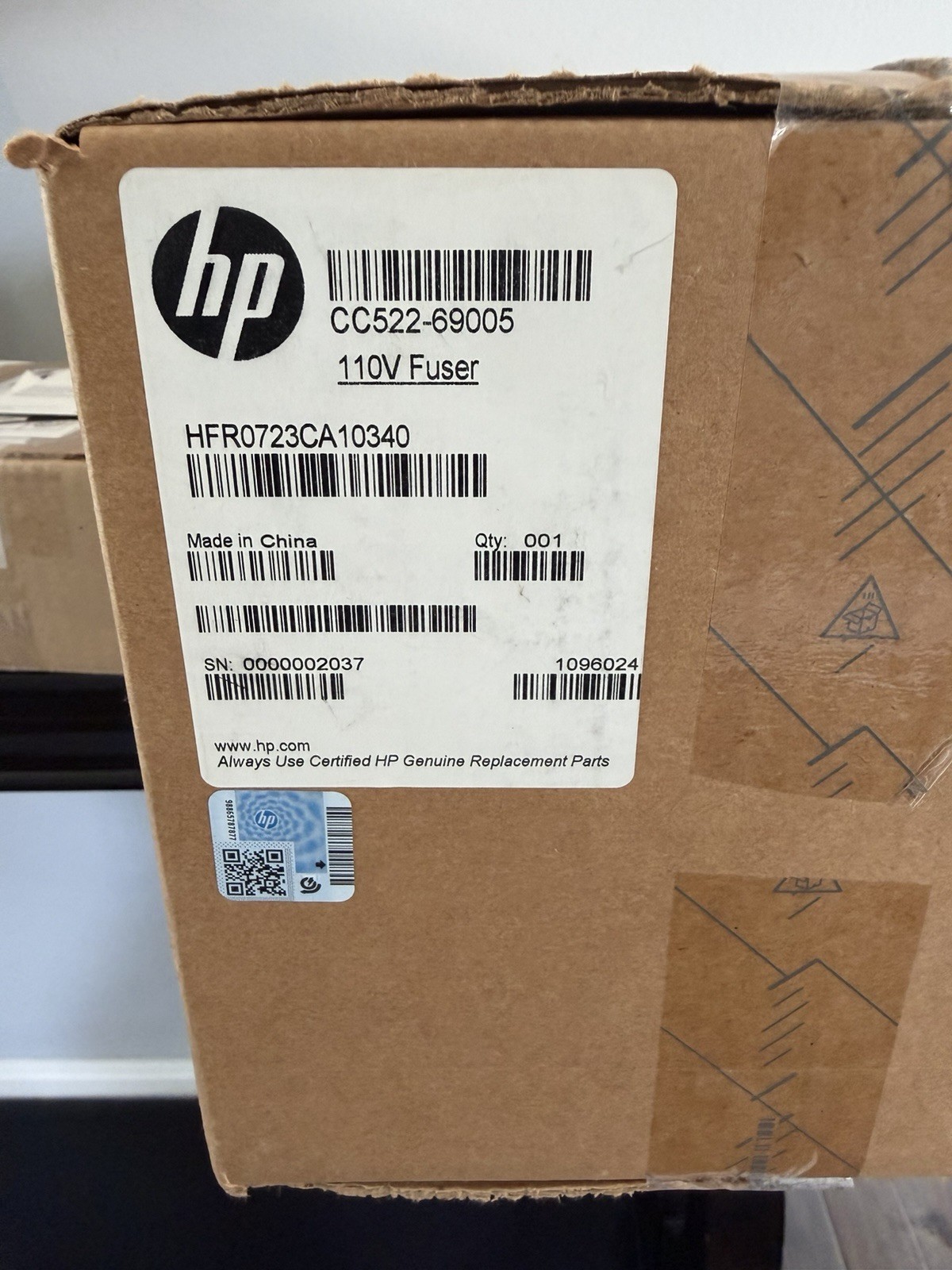 GENUINE HP CC522-69005 (LASERJET ENTERPRISE 700 COLOR M775) 110V FUSER UNIT