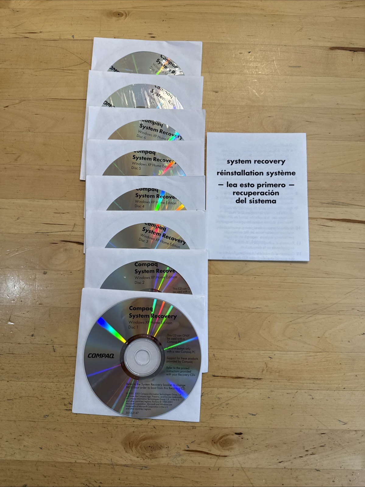 Windows XP Home Edition System Recovery Discs 1-8 And Instructions-presario.