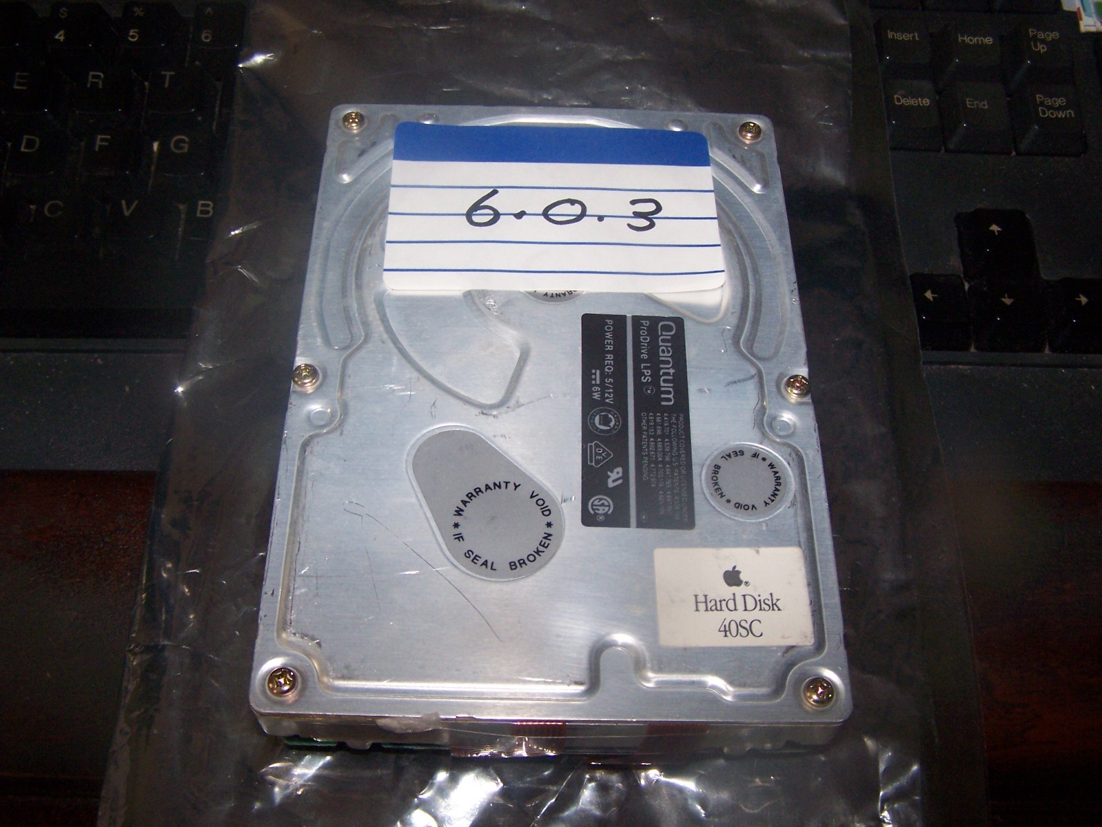 Apple Quantum OEM 42MB Interbal SCSI 1 50 Pin Hard Disk with System 6.0.3