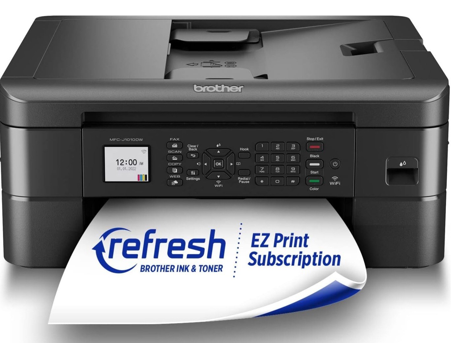 Brother MFC-J1010DW Wireless Color Inkjet All-in-One Printer, Comes With 8 Ink
