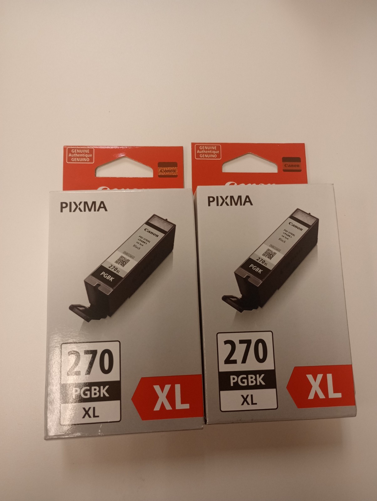 Lot of 2 Canon PGI-270XL Pixma 270 XL PGBK Black Ink Cartridges Genuine 270XL