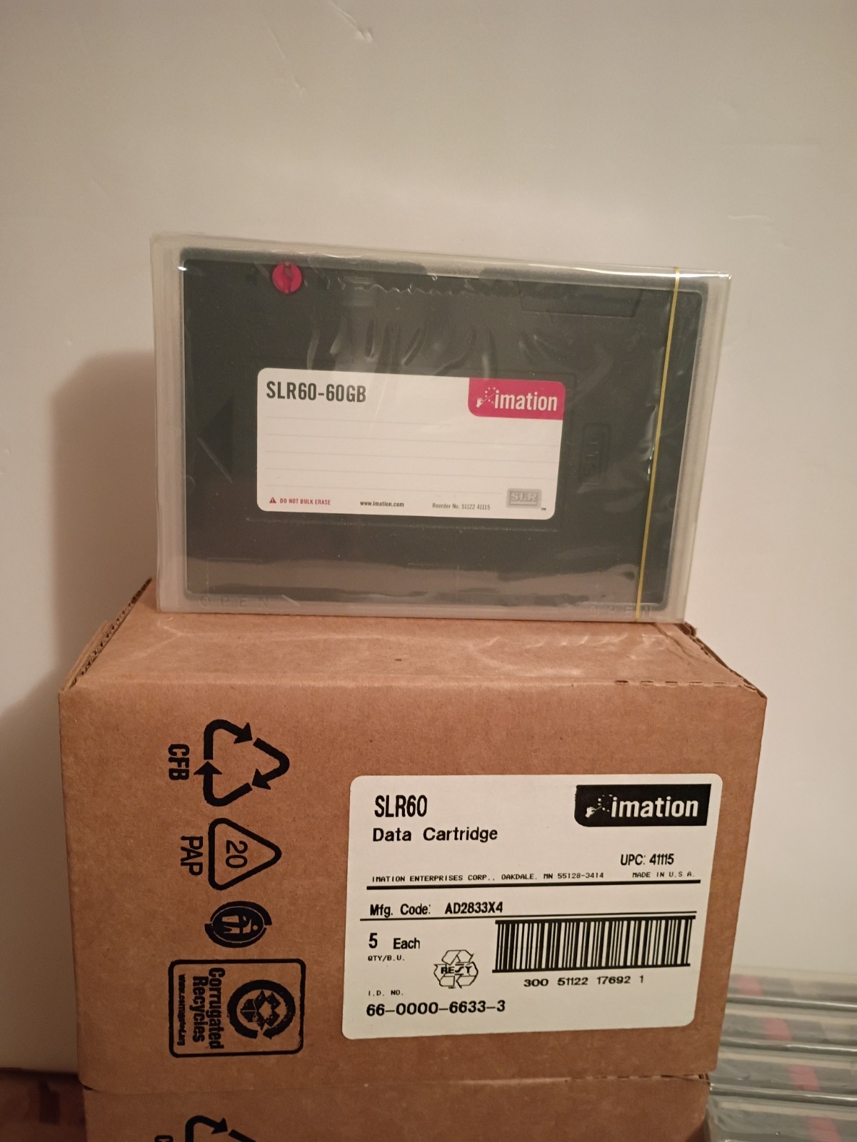 Imation SLR60 Data Tape Cartridges New Lot of 5 SLR60 