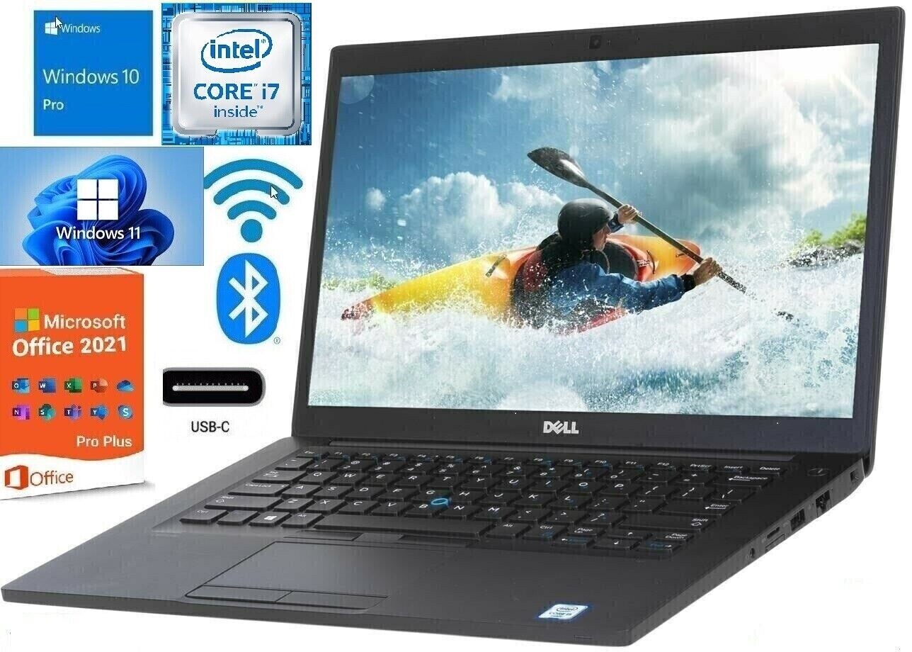 Dell Latitude 7480 Core i7 16G 32G RAM 1TB 2TB SSD Win10  MS Office 2021