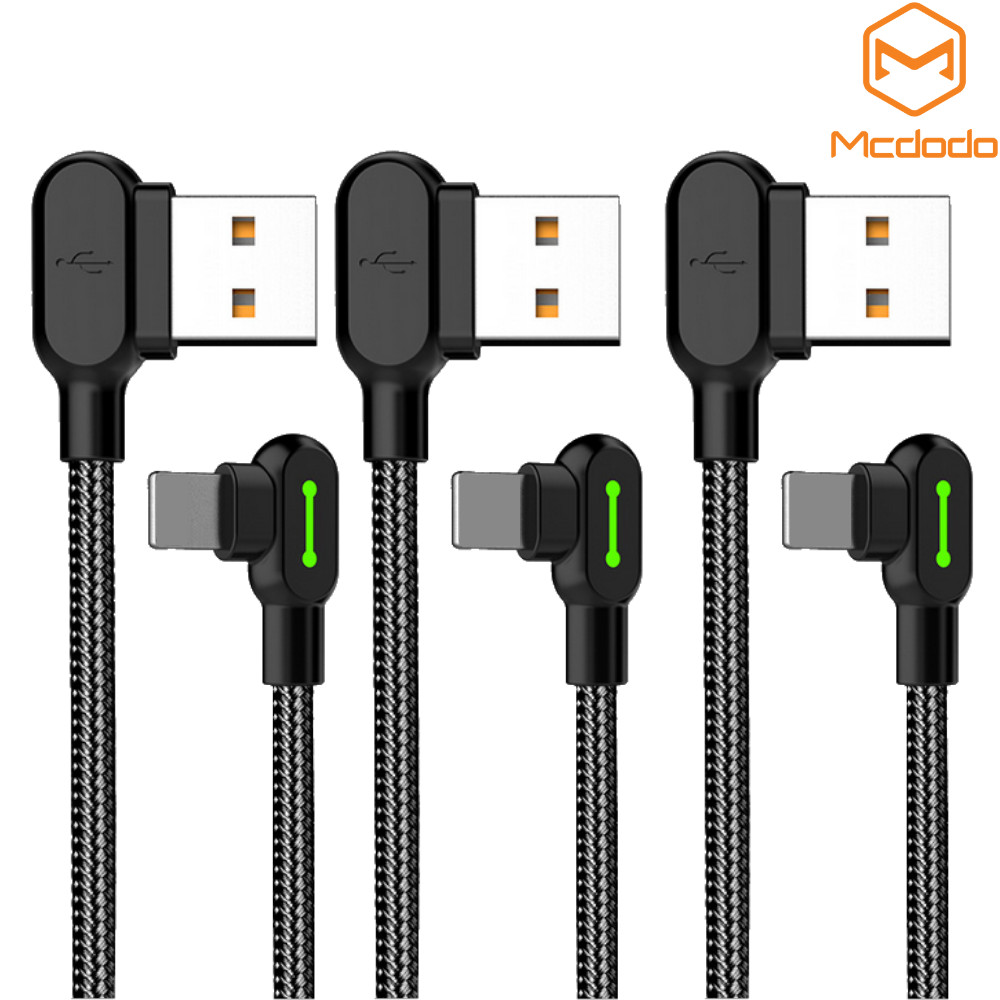 Mcdodo 90 Degree Right Angle USB Charger Charging Cable For iPhone 14 13 12 11 8