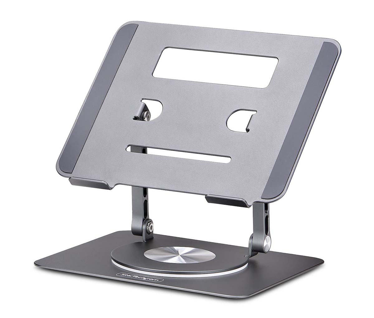 StarTech Rotating Laptop Stand, 360 Swivel, Elevated Tray w/ Adjustable Tilt