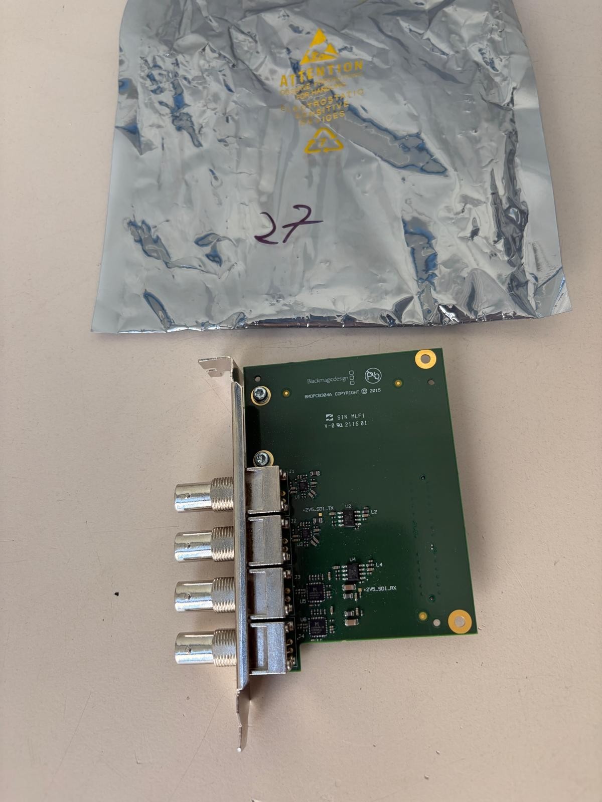 Blackmagic Design DeckLink 4K Extreme 12G Quad SDI Module BMDPCB304A 4x BNC